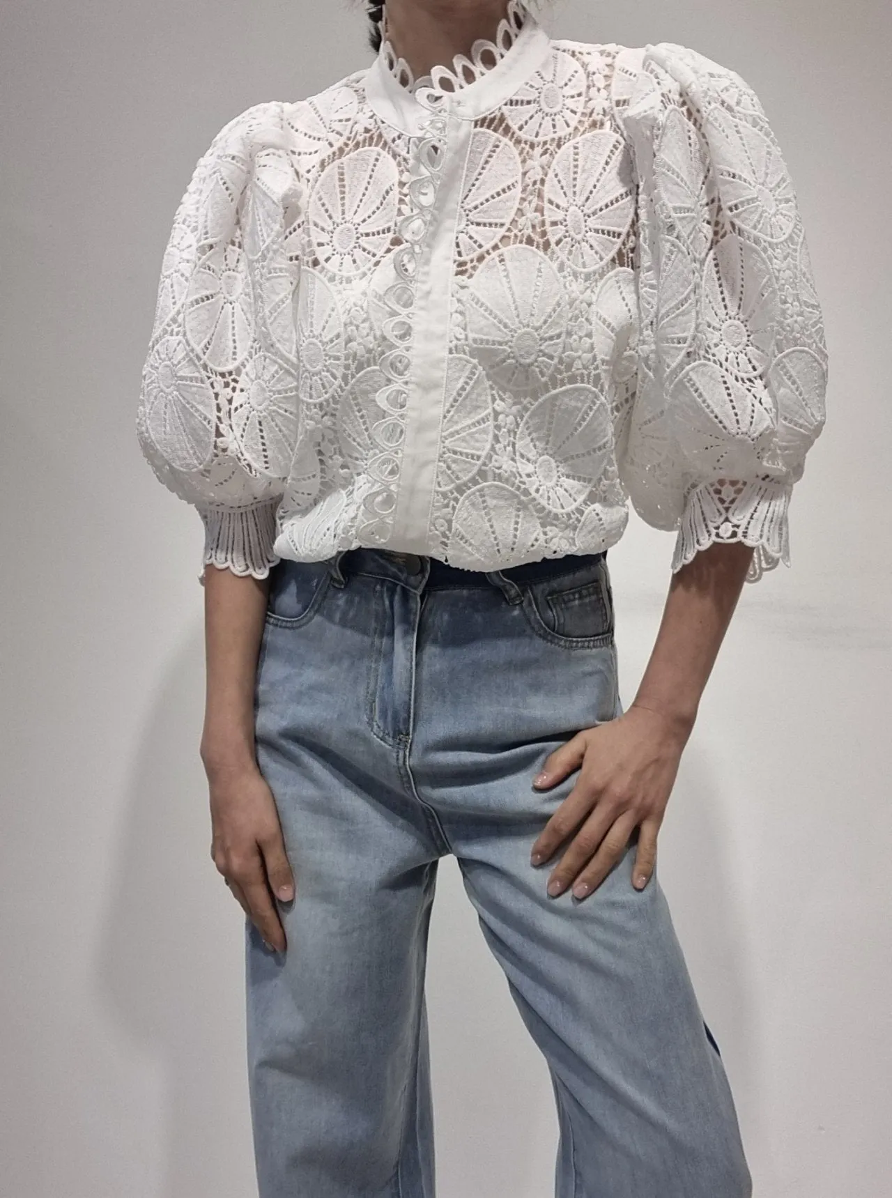 Lace blouse and skirt Set