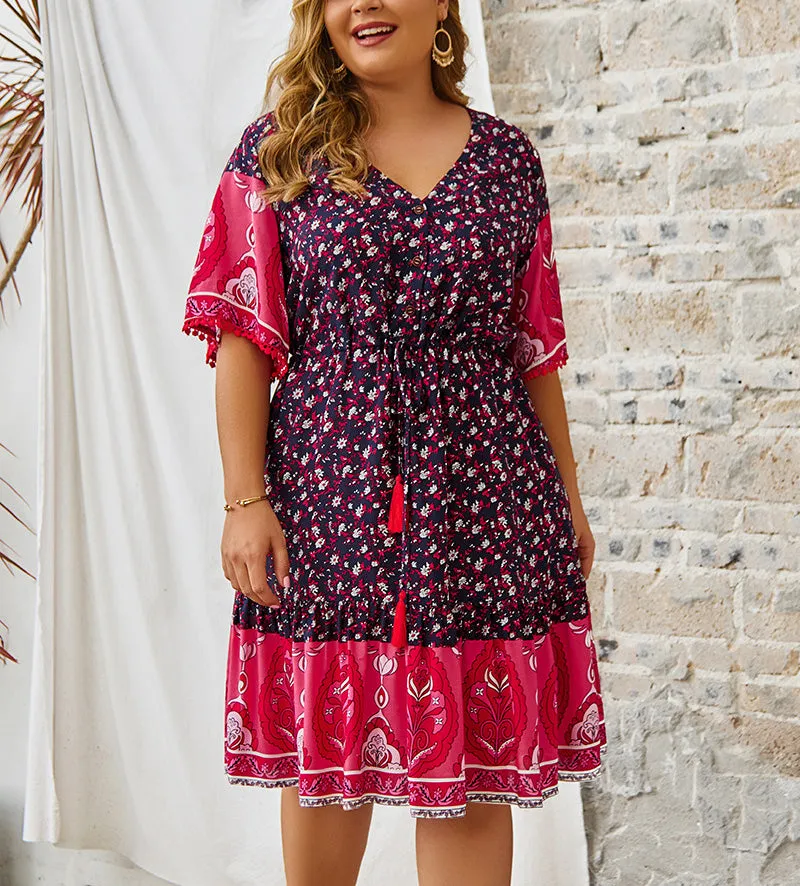 Large Size Women's Dress New Print Sexy Skirt