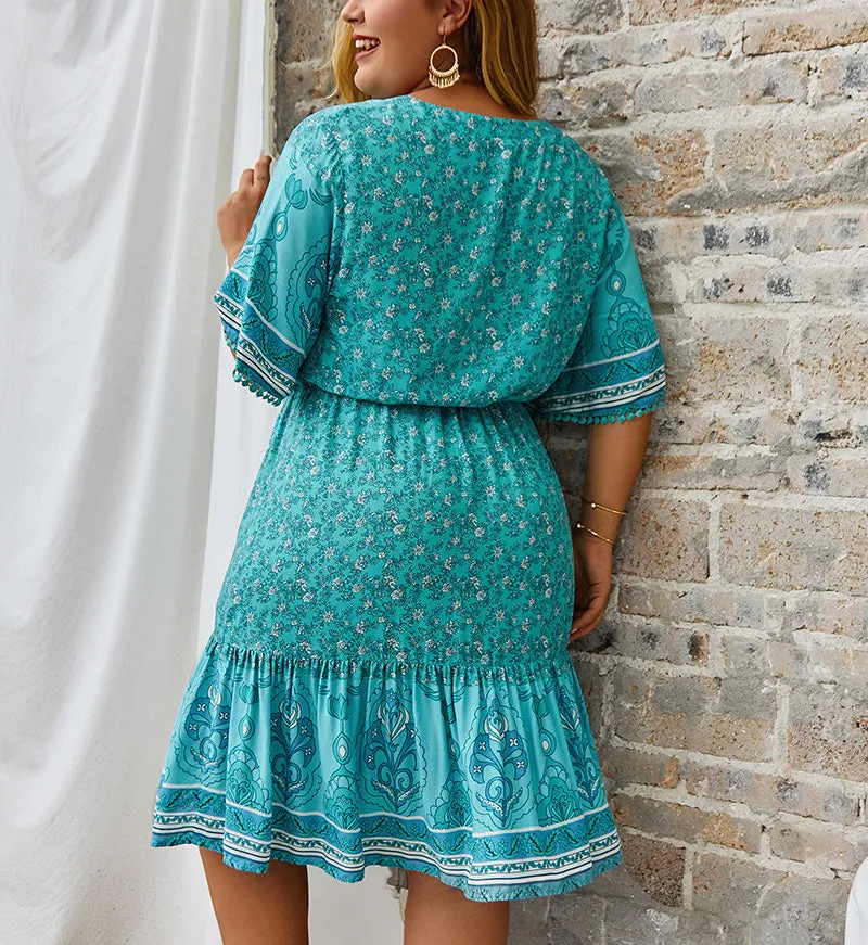 Large Size Women's Dress New Print Sexy Skirt