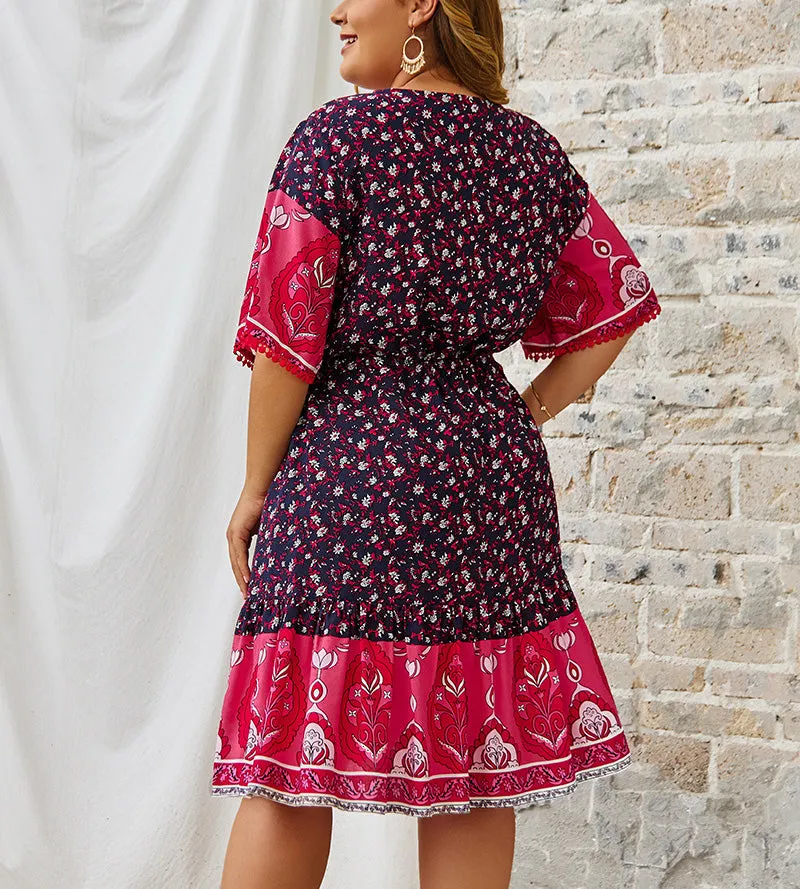 Large Size Women's Dress New Print Sexy Skirt