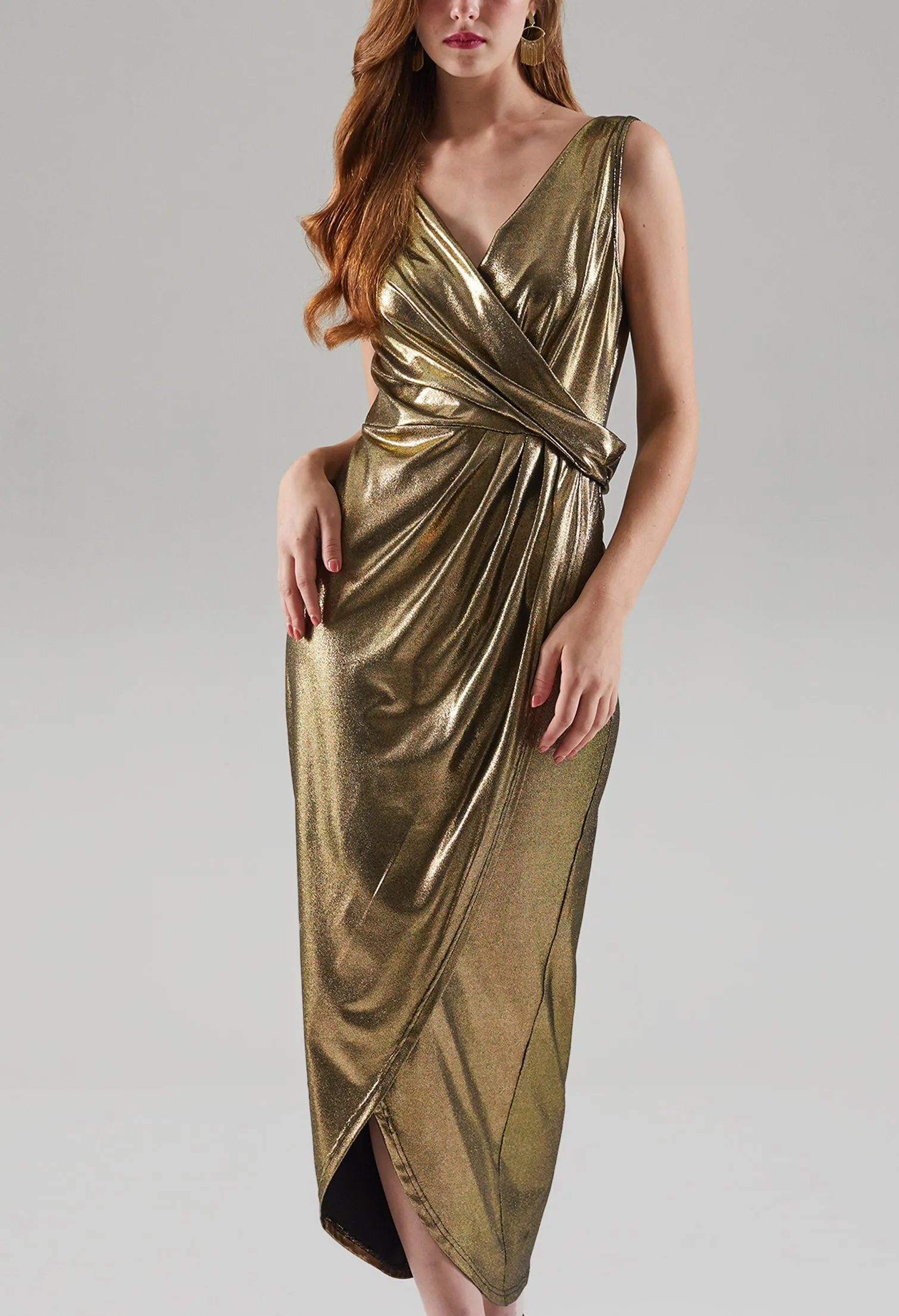 Lavish Surplice Maxi Gown