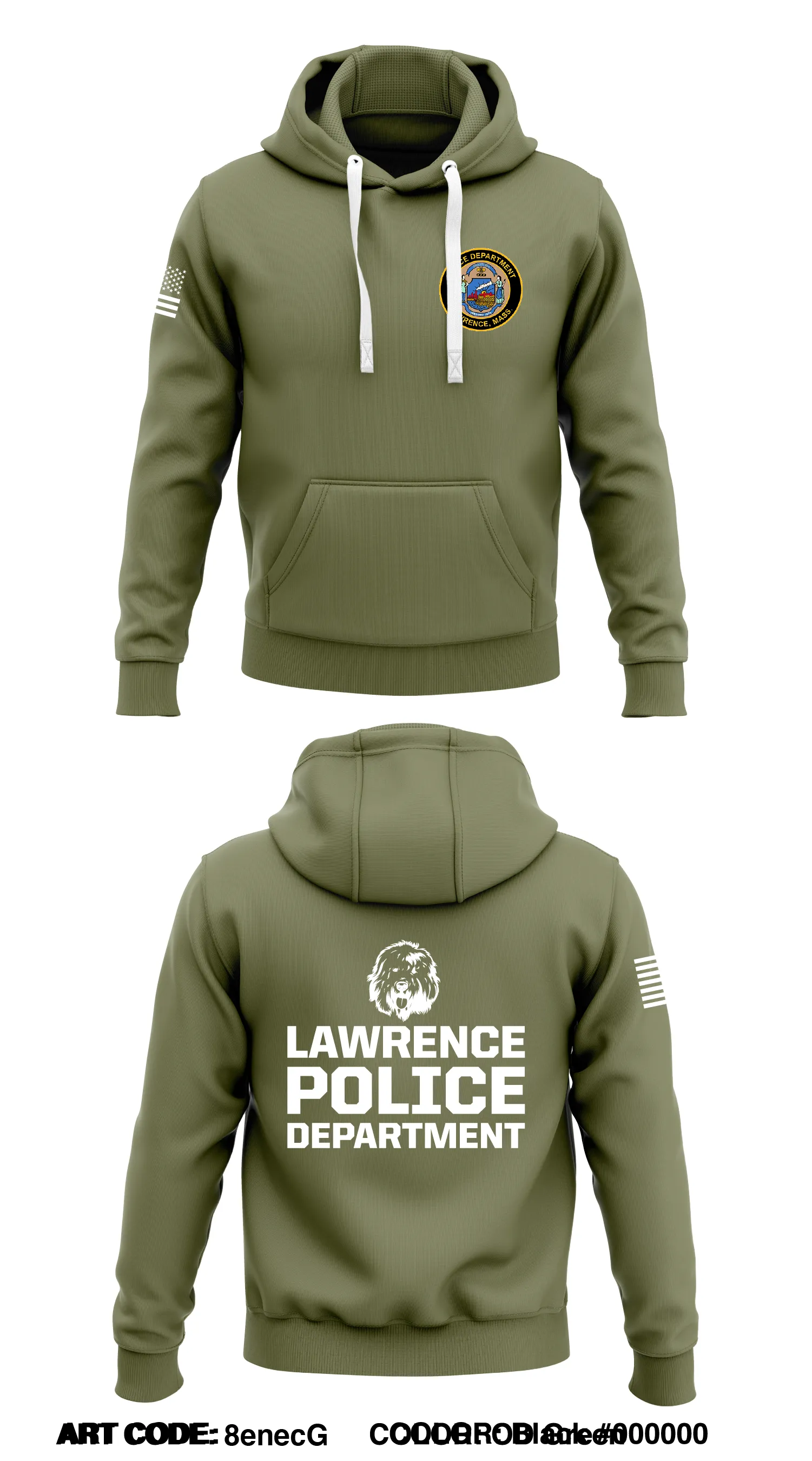 Lawrence Police Dept.  Store 1  Core Men's Hooded Performance Sweatshirt - 8enecG
