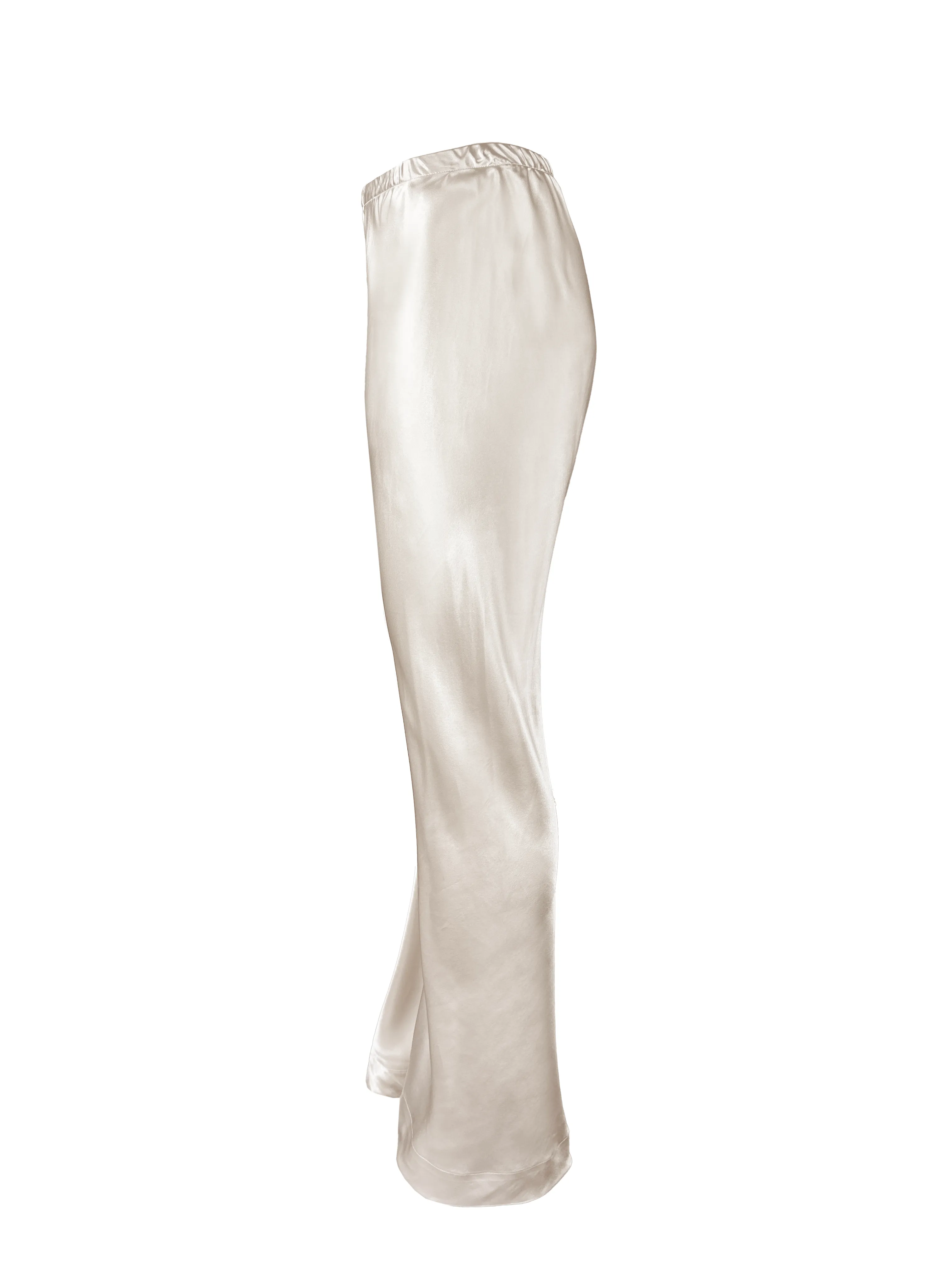 Layla Bias Wide Leg Pant - Pearl