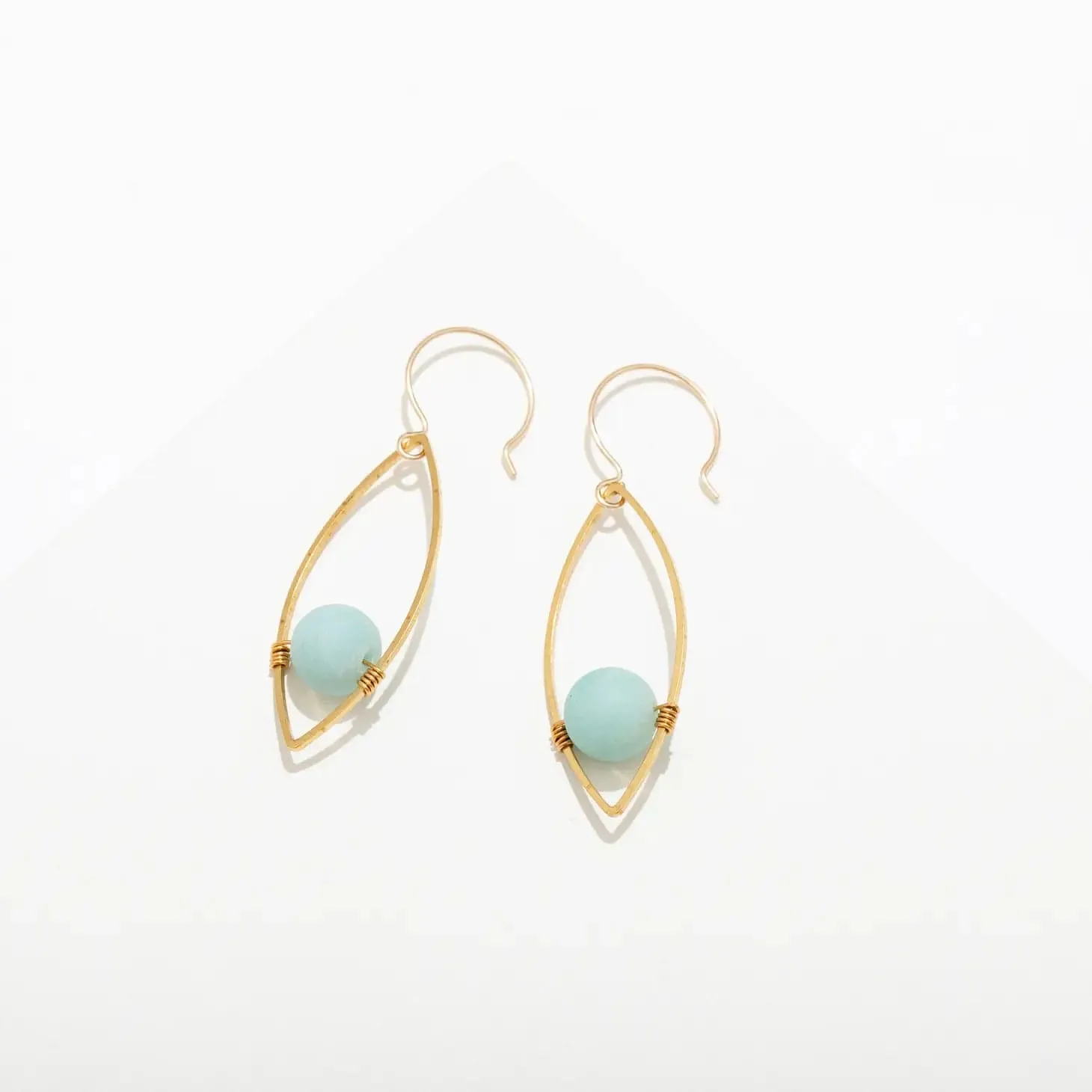 Leonard Street Gemstone Leaf Earrings - Multiple Stones