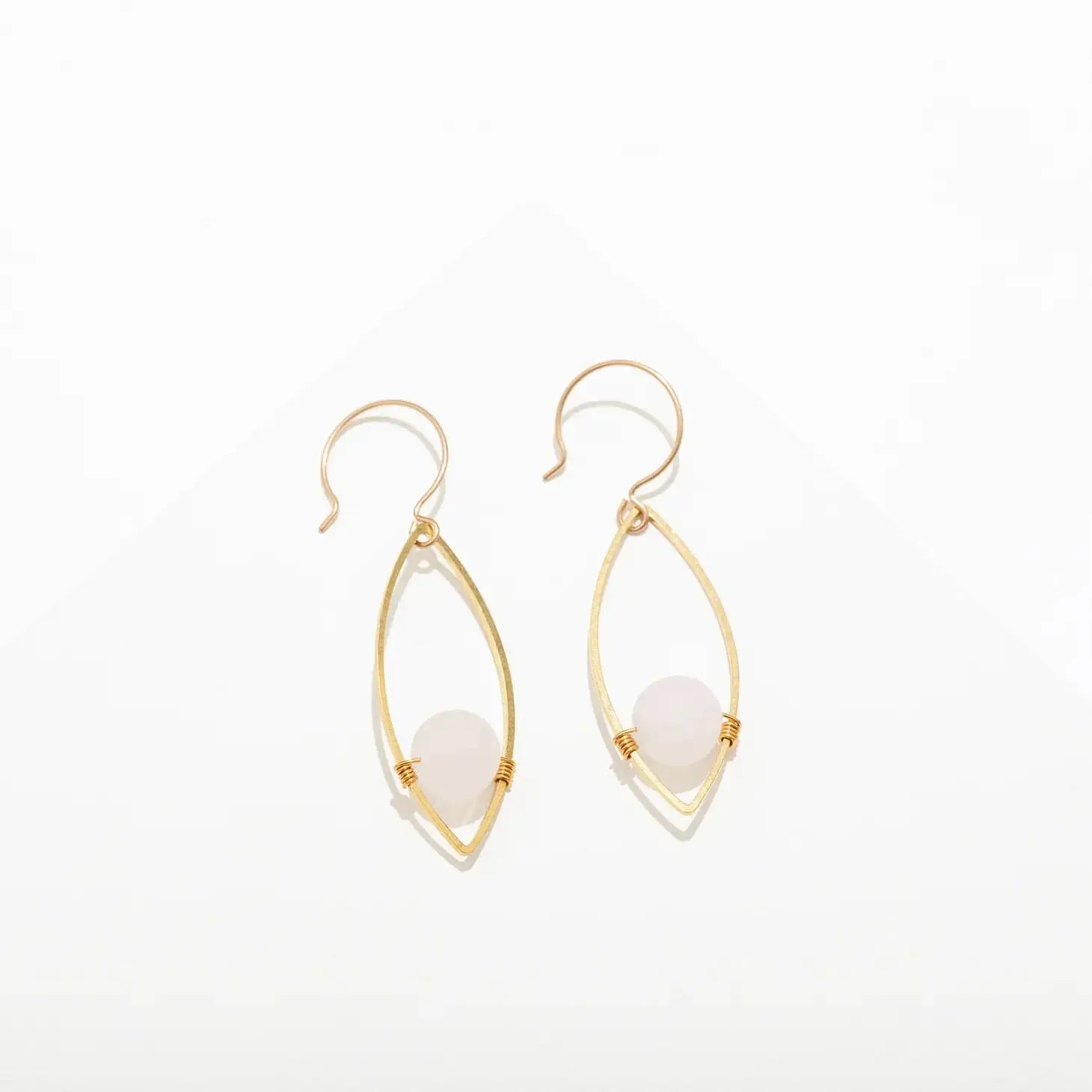 Leonard Street Gemstone Leaf Earrings - Multiple Stones