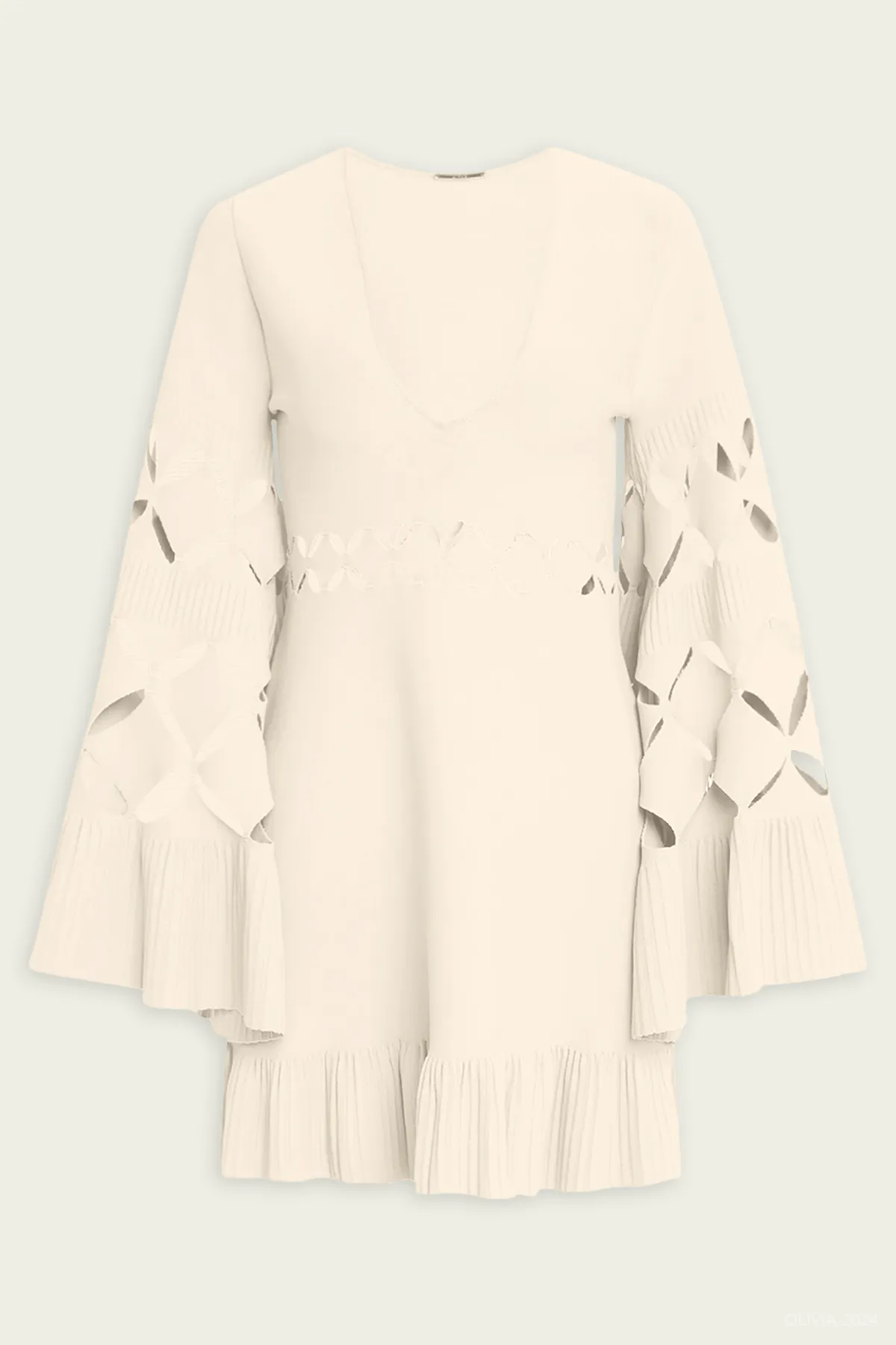 Linden Mini Dress in Off-White