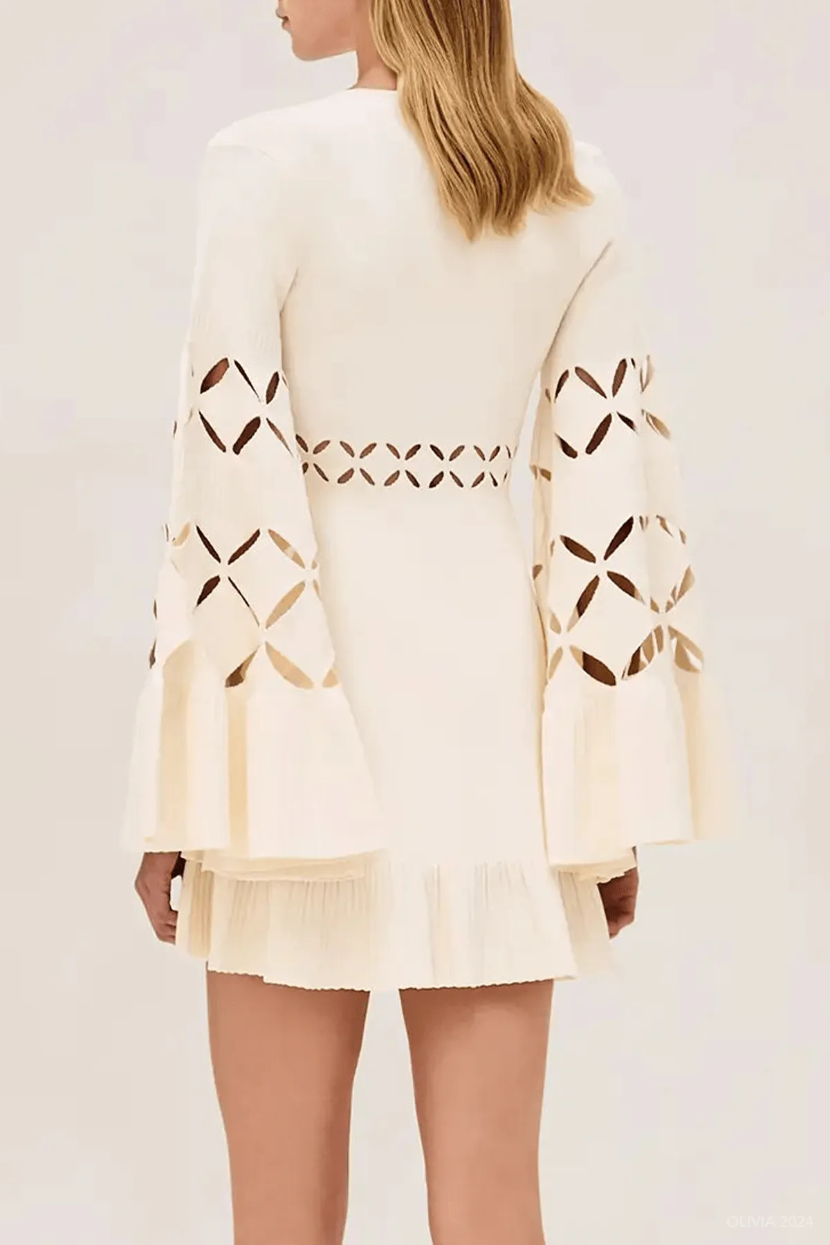 Linden Mini Dress in Off-White