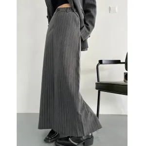 Long Sleeve Over Sized Two Piece Striped Business Suit for Women