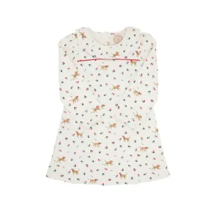 Long Sleeve Ramona Ruffle Dress, Mae Park Mini Floral with Richmond Red