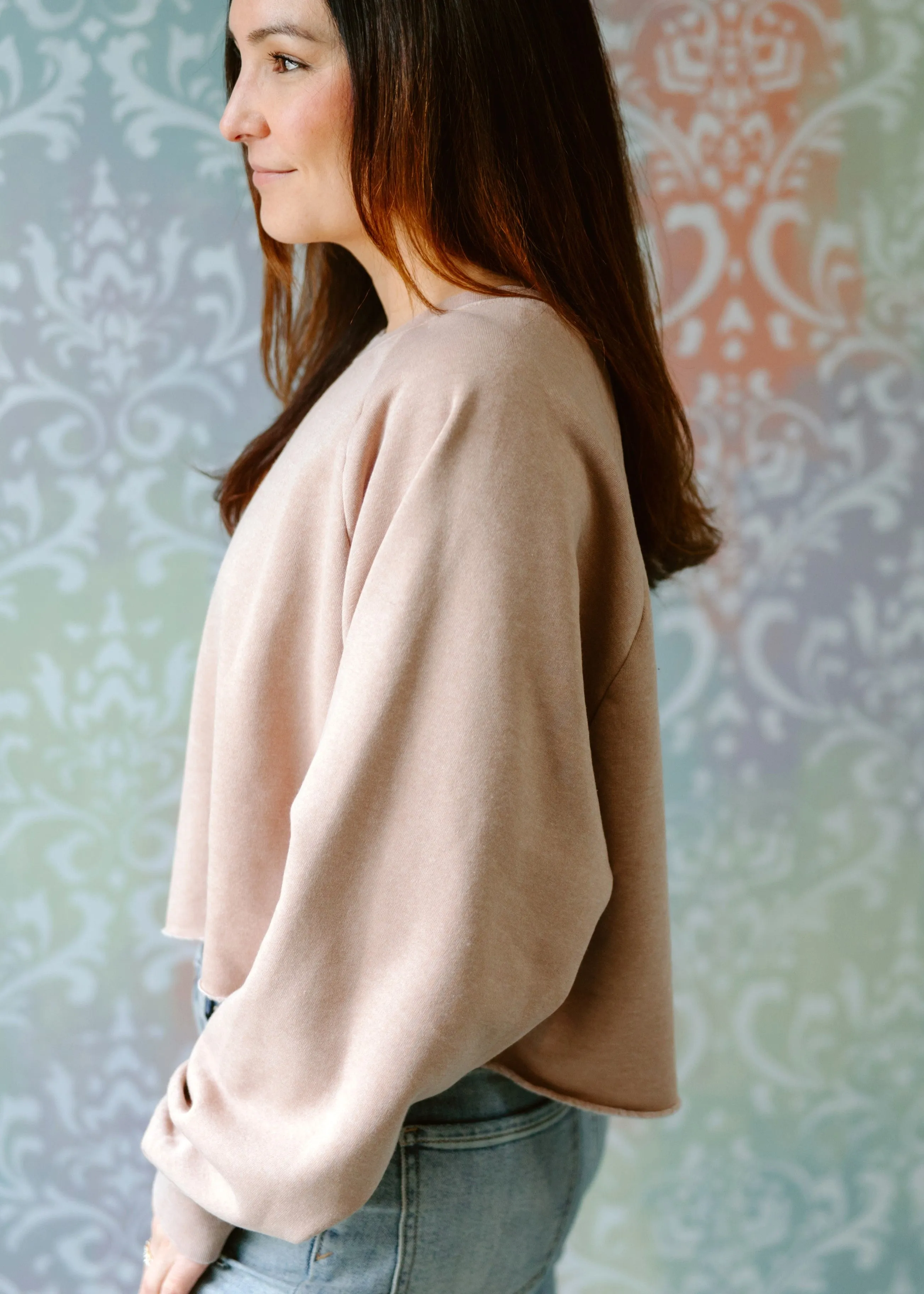 Loose Crop Sweatshirt