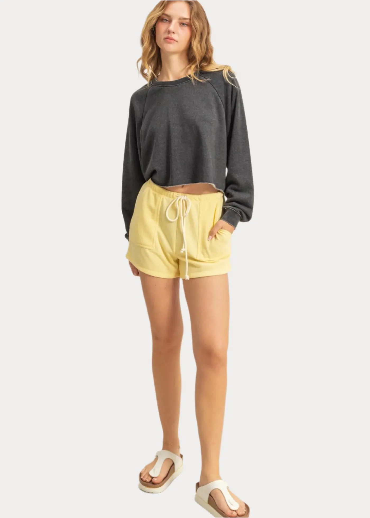 Loose Crop Sweatshirt