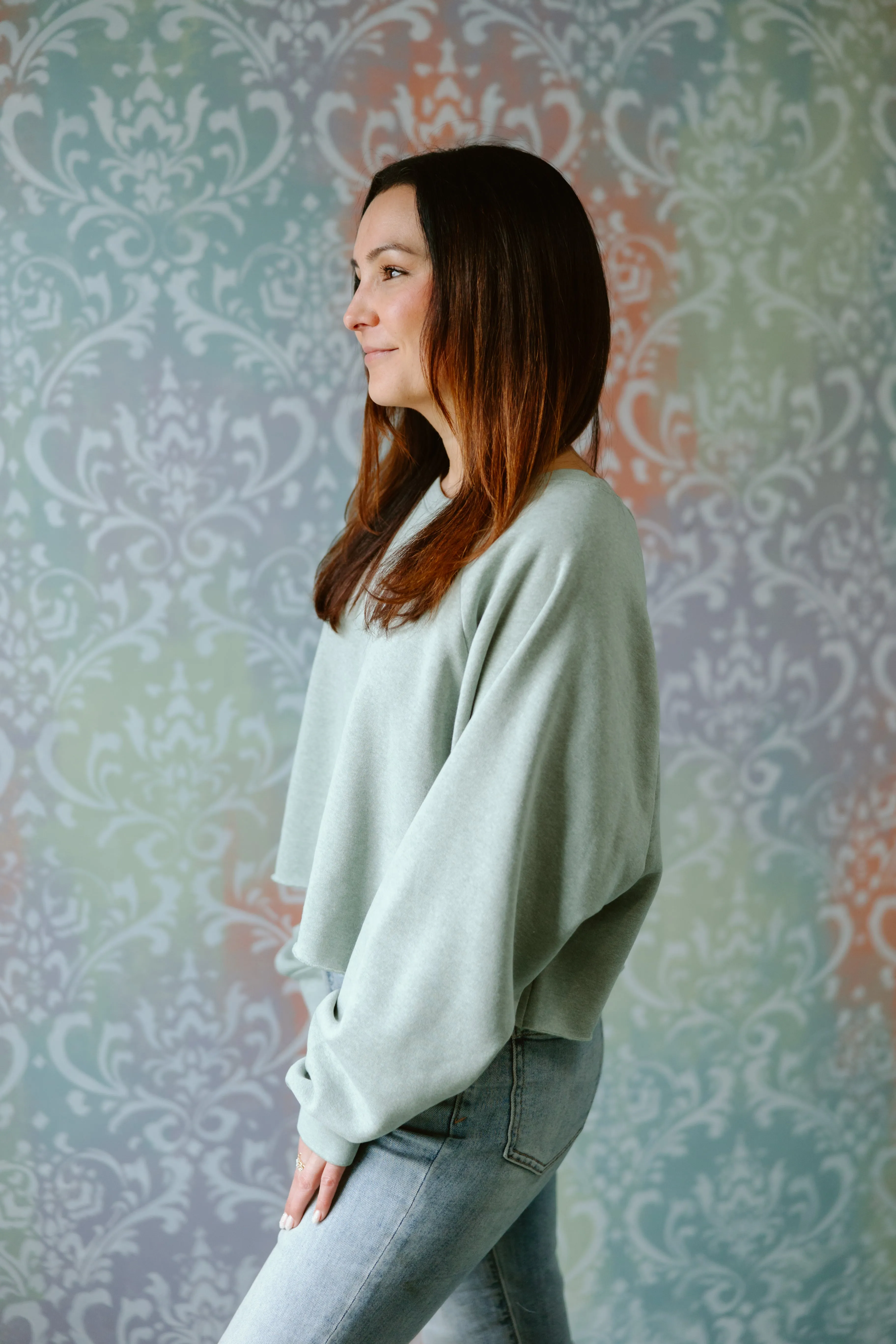 Loose Crop Sweatshirt