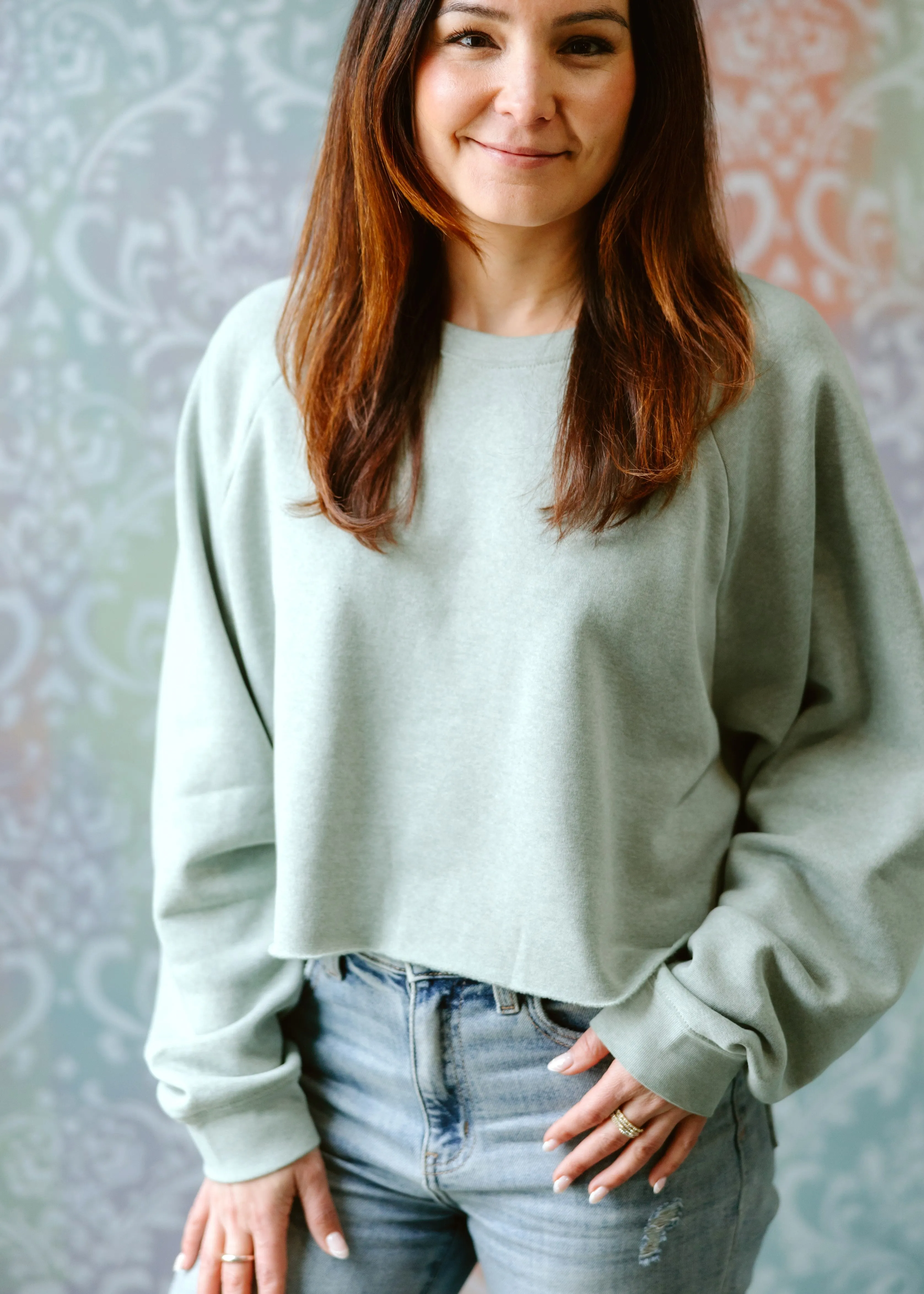 Loose Crop Sweatshirt