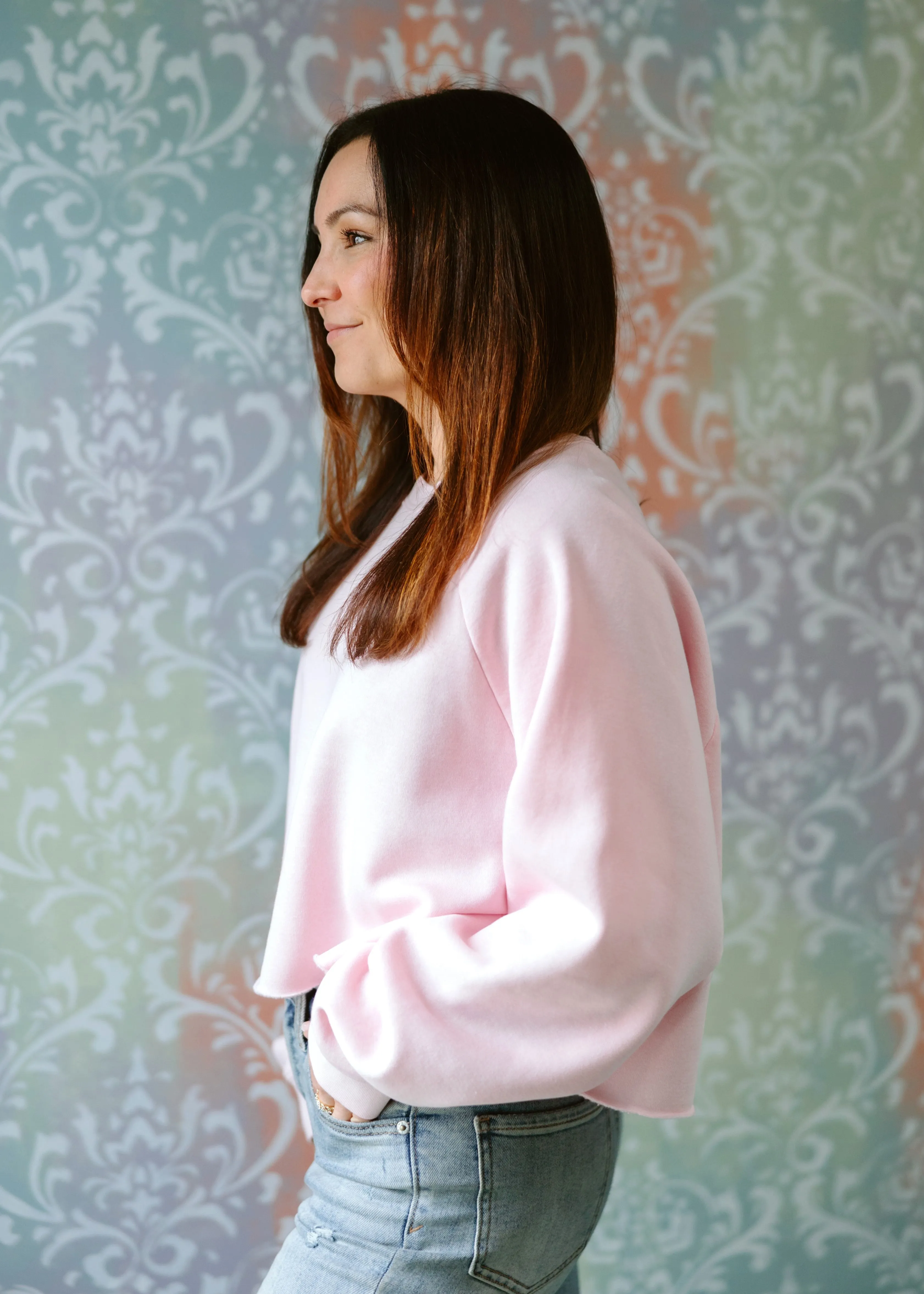 Loose Crop Sweatshirt
