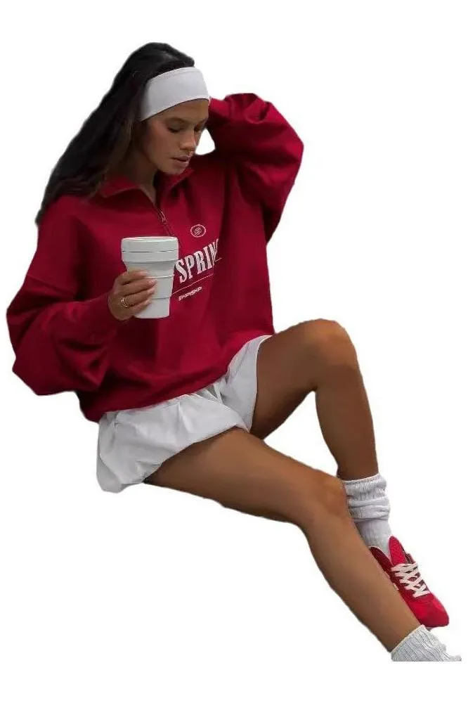 Loose Long-sleeved High Collar Sweater