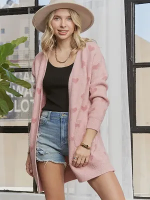 Lots of Love Cardigan: Blush