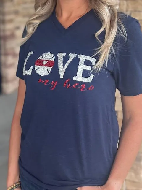 Love My Hero Tee - Fire