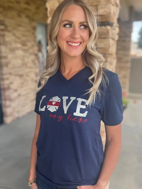 Love My Hero Tee - Fire
