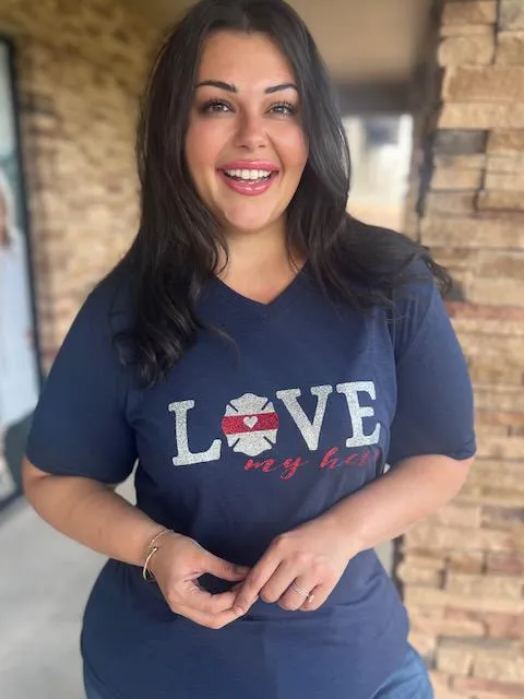 Love My Hero Tee - Fire