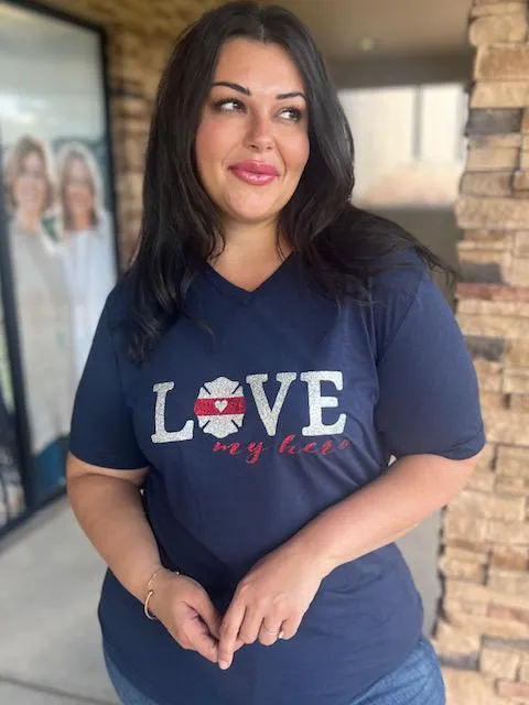 Love My Hero Tee - Fire