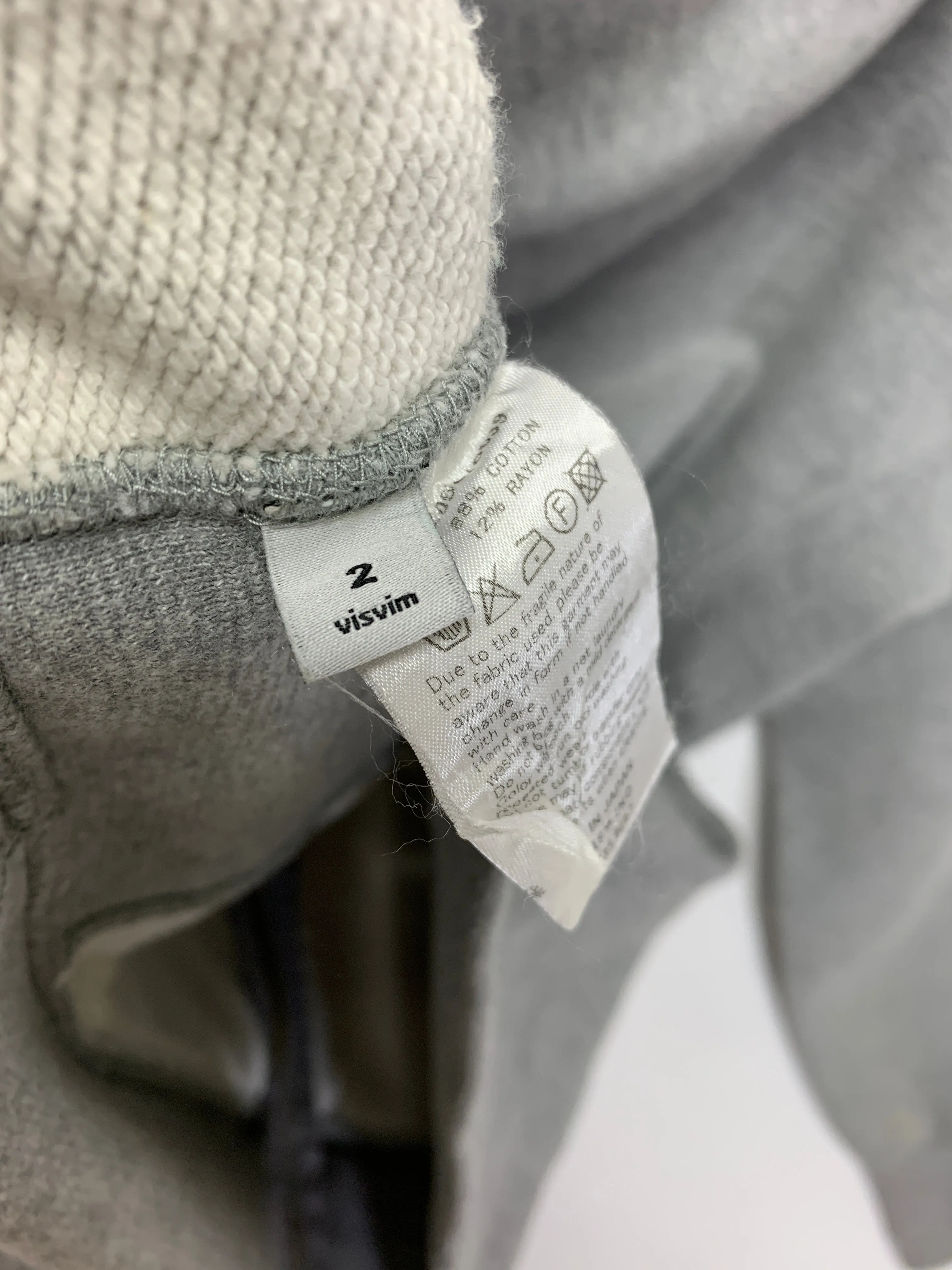 [M] Visvim 15AW Sketch Vintage Hoodie F.Z. Grey