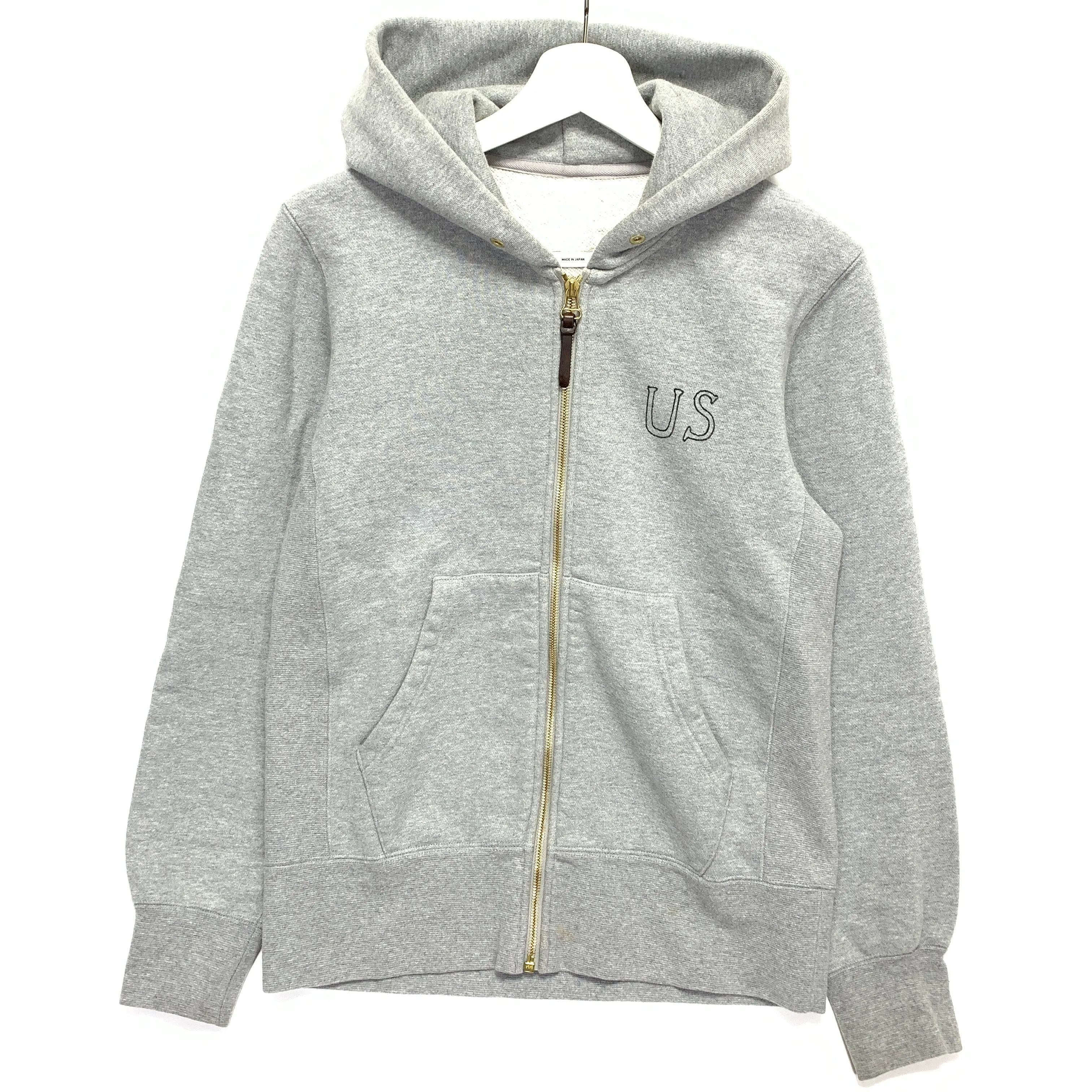 [M] Visvim 15AW Sketch Vintage Hoodie F.Z. Grey