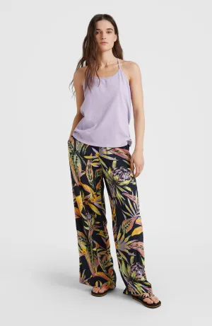 Malia Strandhose | Black Tropical Flower