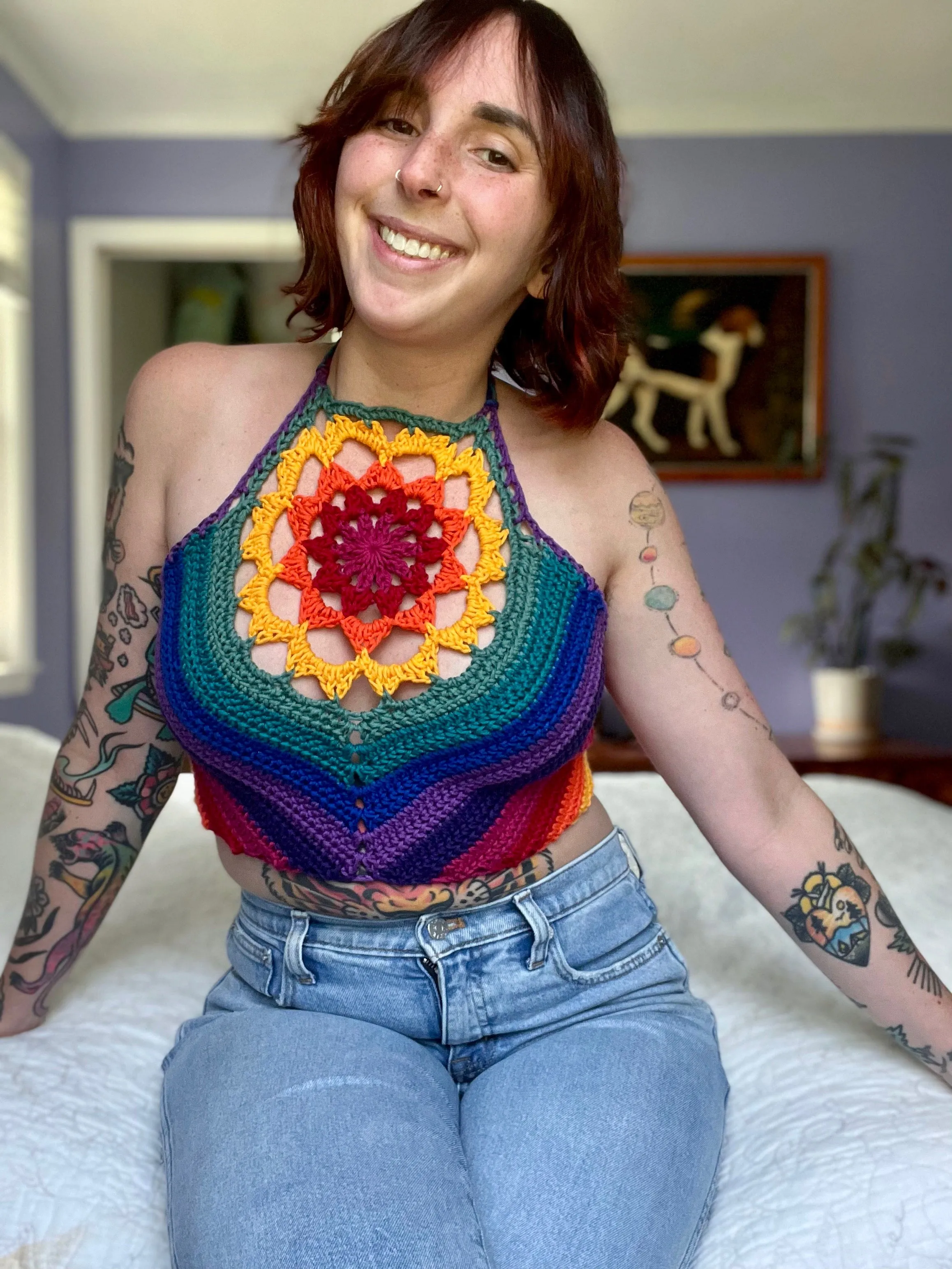 Mandala Crop Top Crochet Pattern