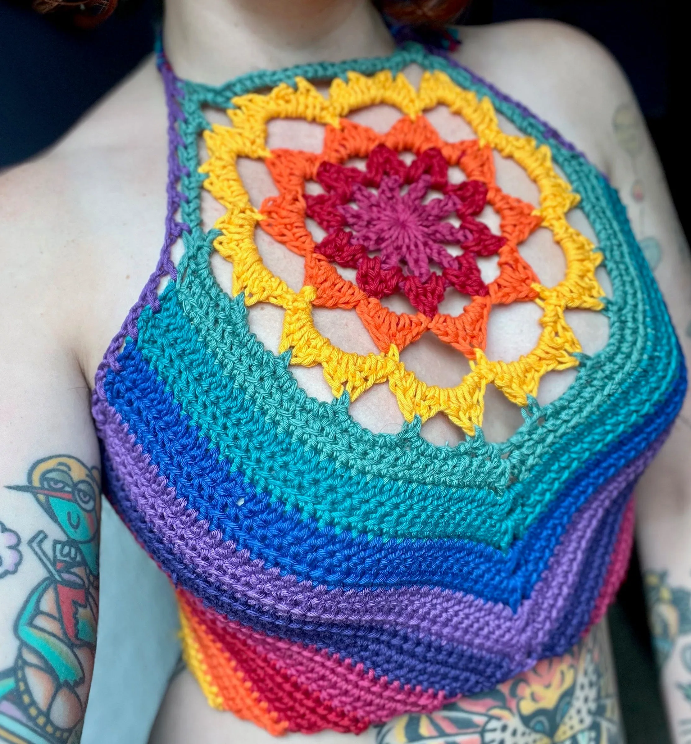 Mandala Crop Top Crochet Pattern