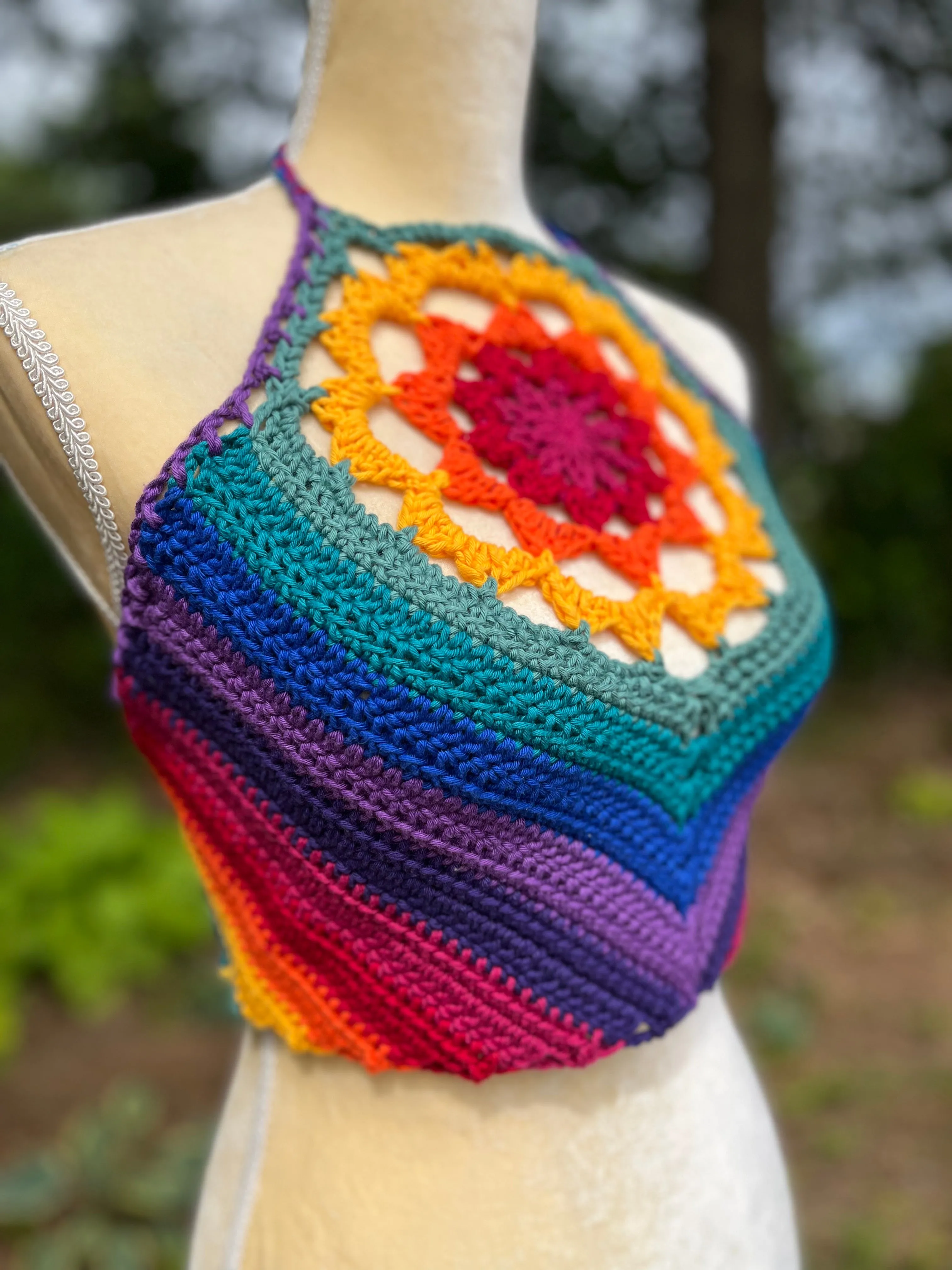 Mandala Crop Top Crochet Pattern