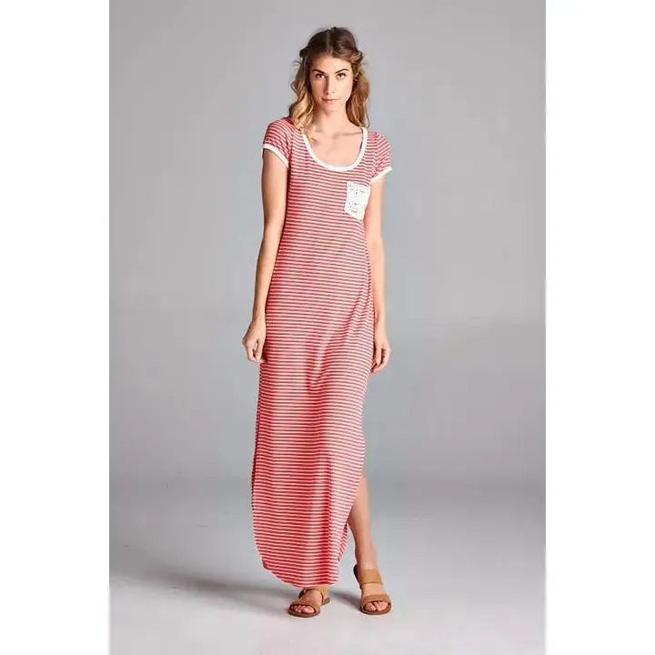 Maxi Dress-Coral