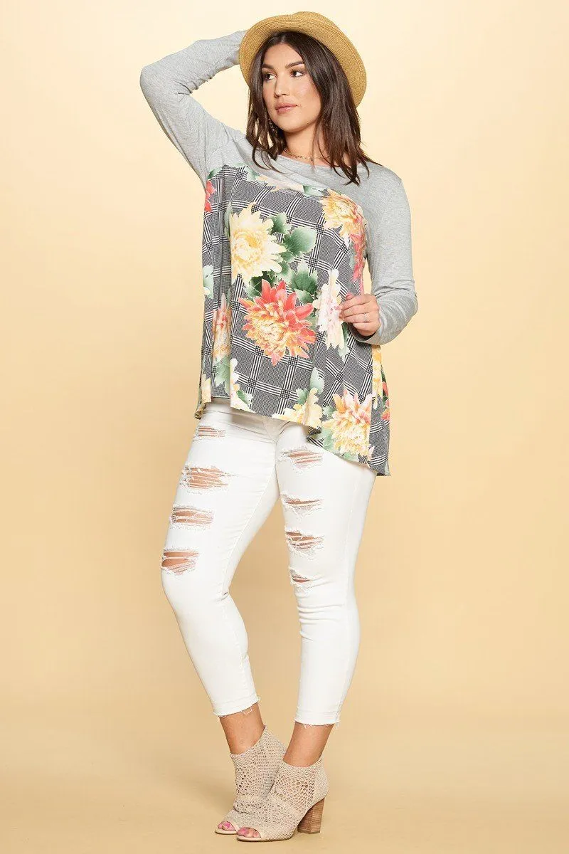 Melange Knit Loose-fit Top