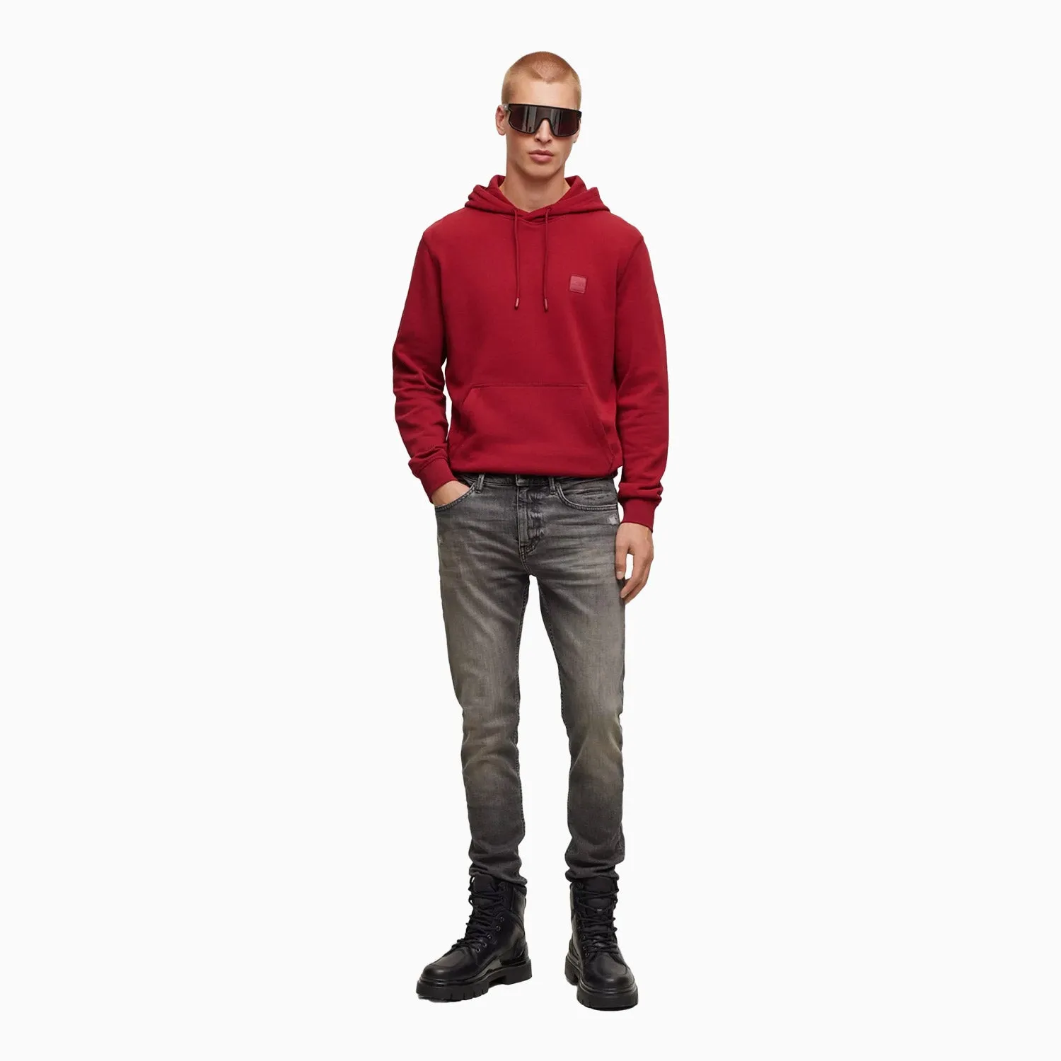 Men's Cotoon Terry Hoodie With Logo Patch