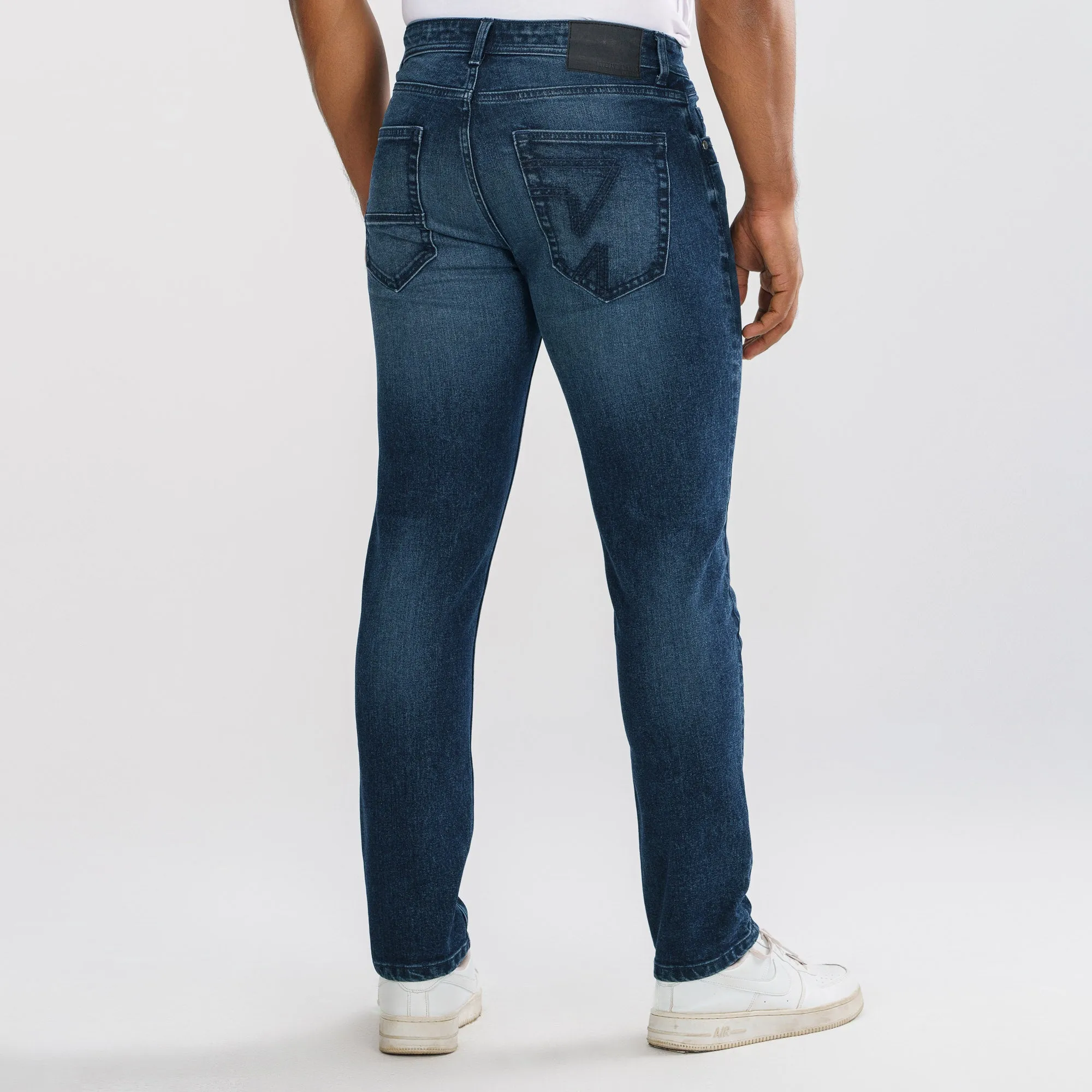 Mens Dark Blue Denim Pants