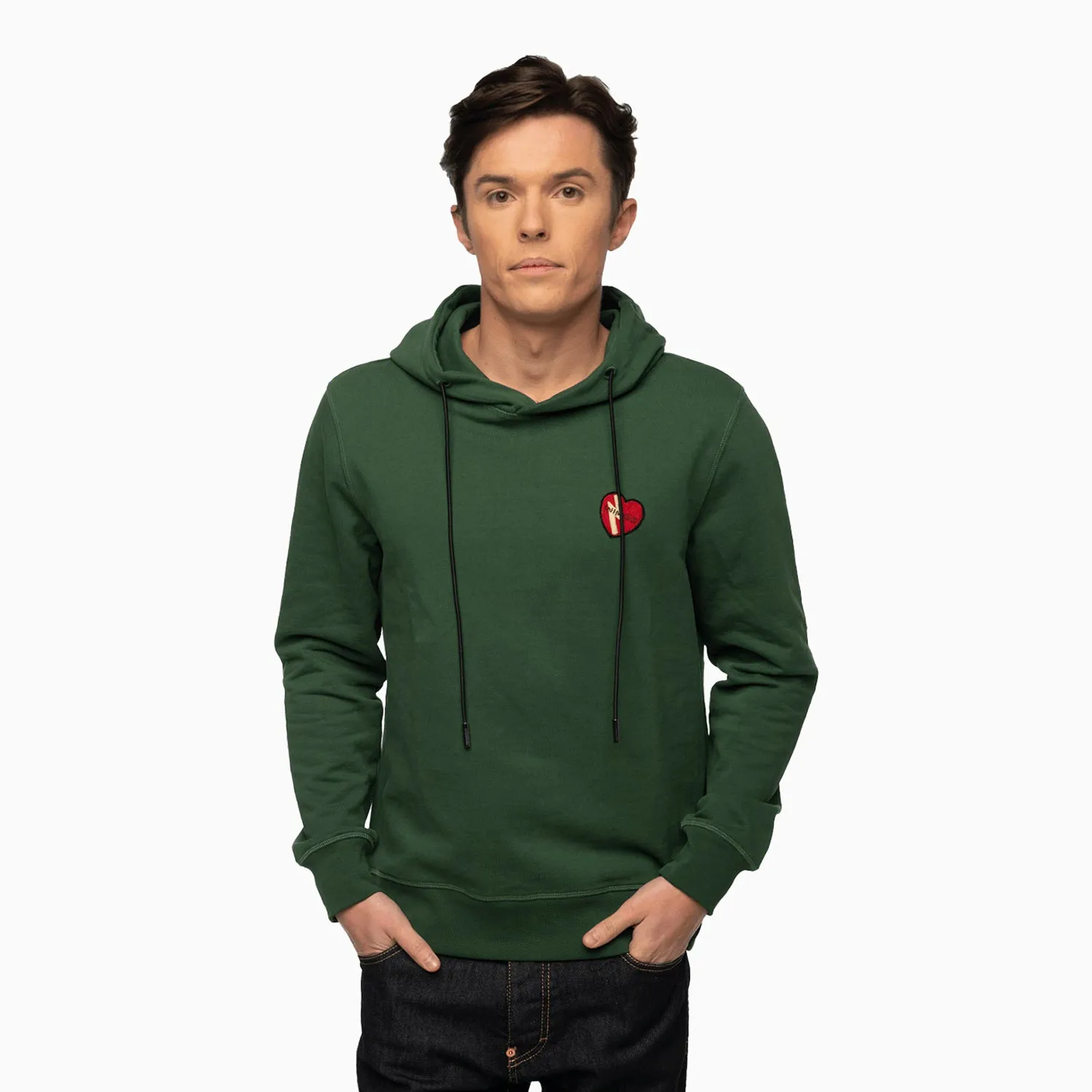 Men's Embroidery Fleece Pull Over Hoodie