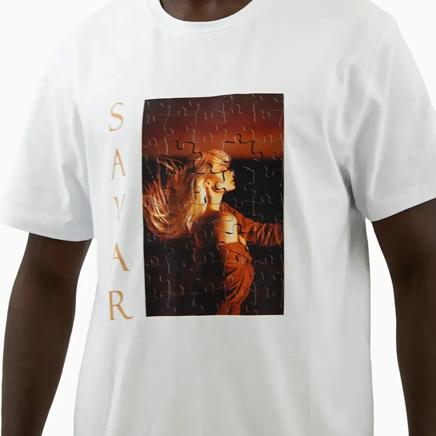 Men's Puzzle Graphic Short Sleeve T Shirt