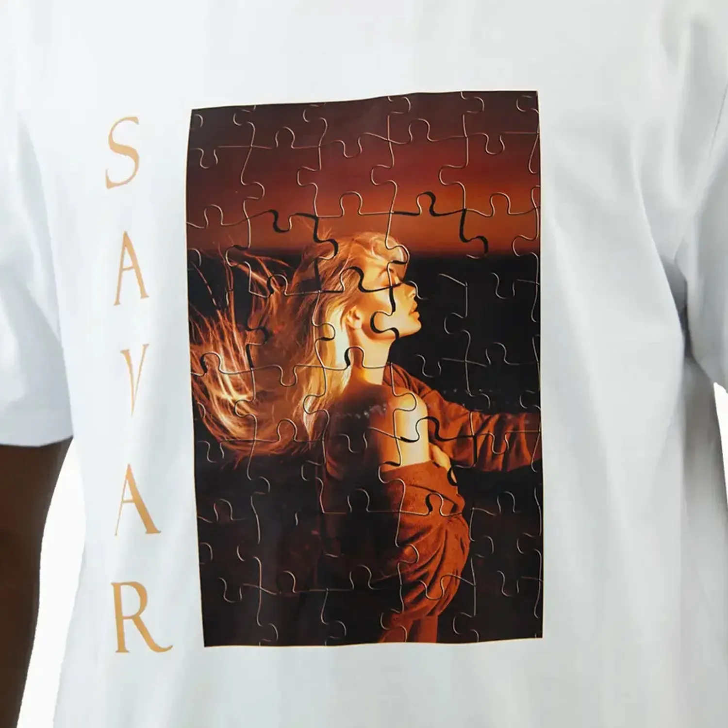 Men's Puzzle Graphic Short Sleeve T Shirt