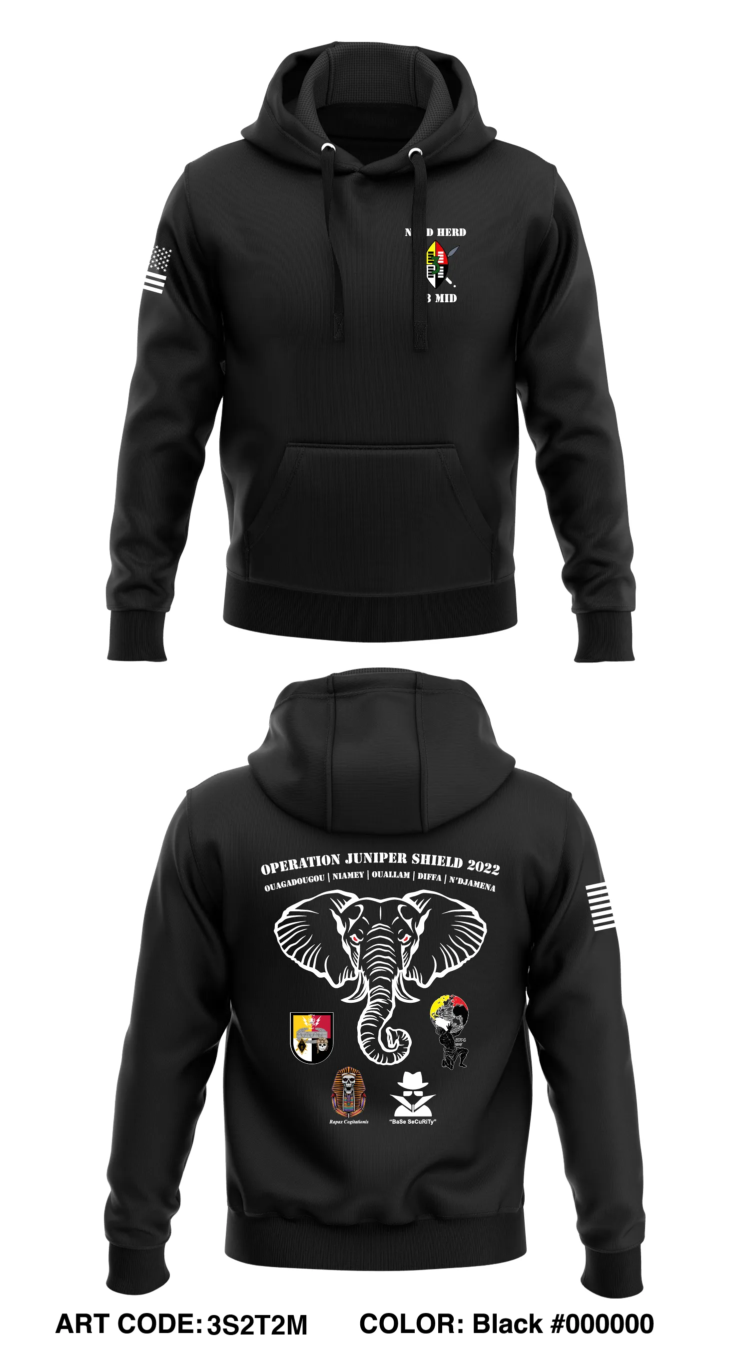 MID 3/3 SFG (A)  Core Men's Hooded Performance Sweatshirt - 3S2T2M