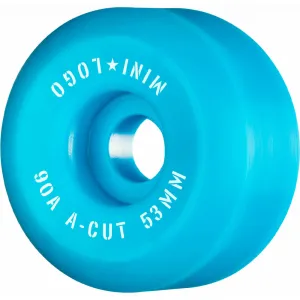 Mini Logo - Hybrid A Cut 2 Blue 53MM 90A Skateboard Wheels