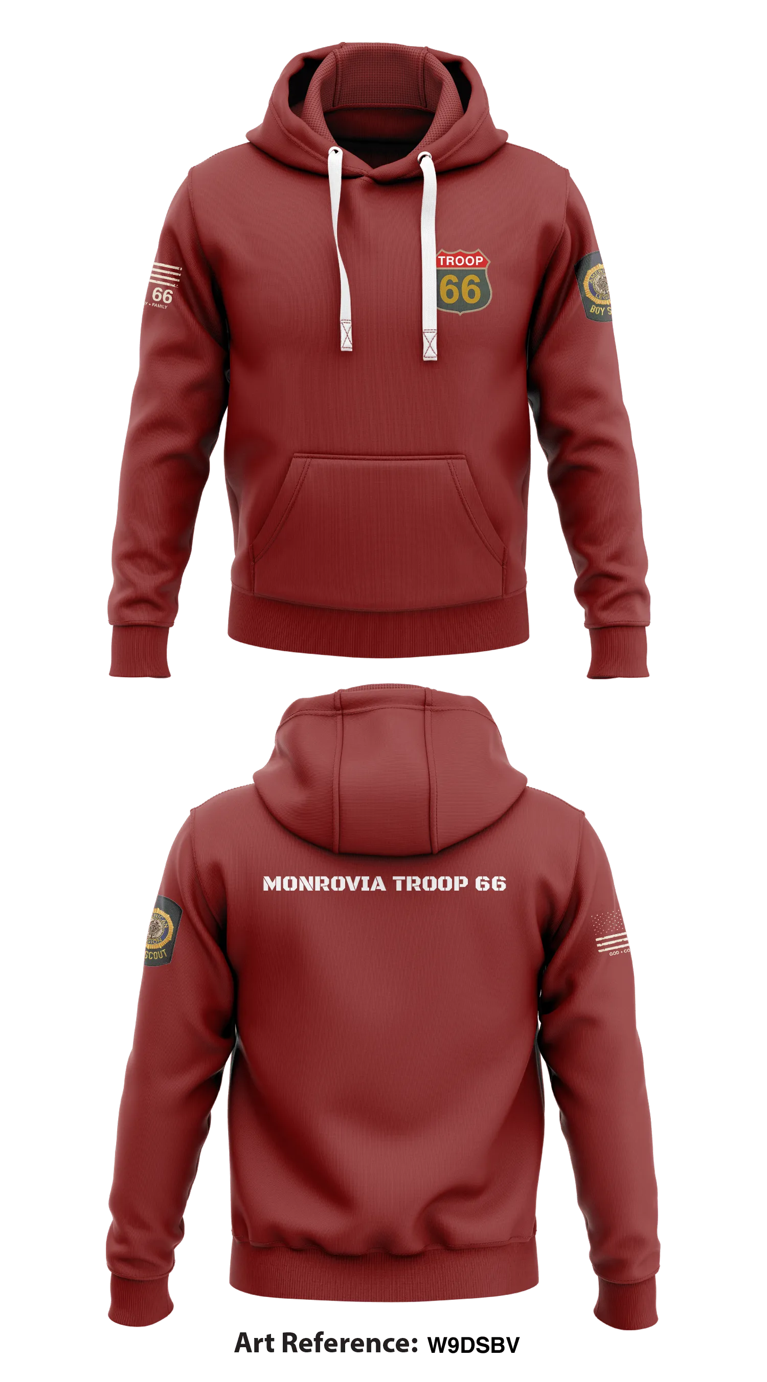 Monrovia Troop 66 Store 1  Core Men's Hooded Performance Sweatshirt - w9dsbv