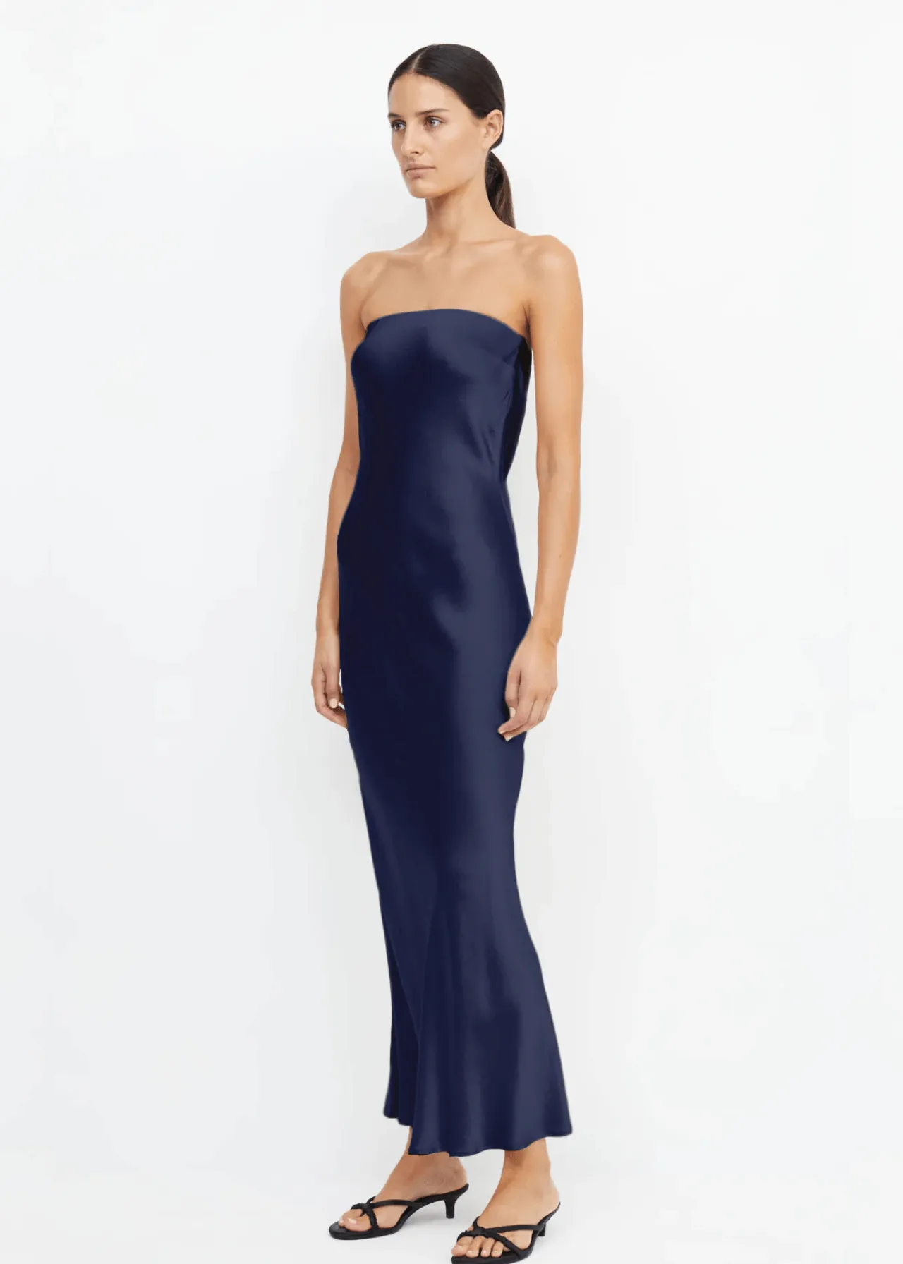Moondance Strapless Dress in Ink