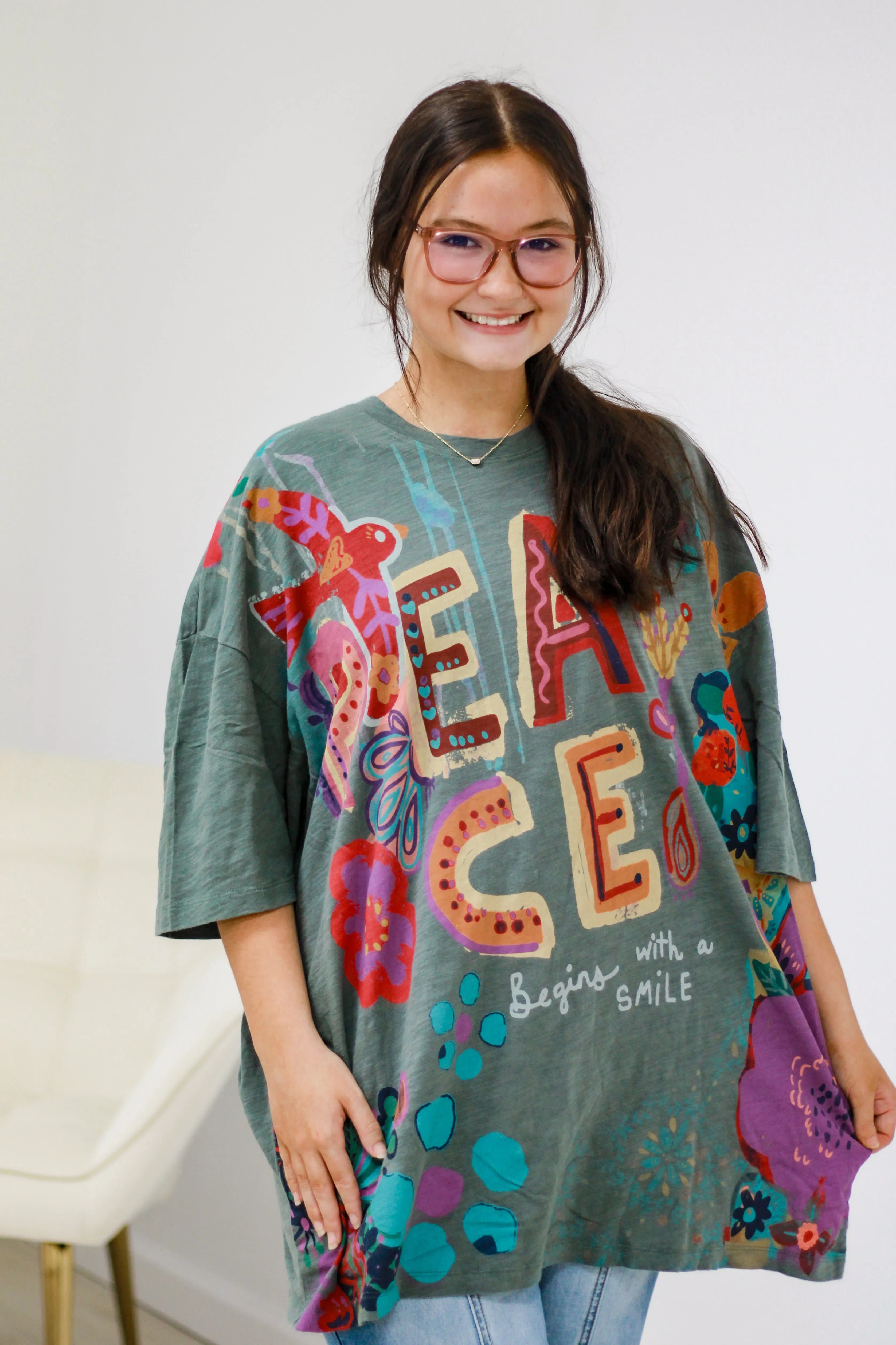 Natural Life Peace Word Tee