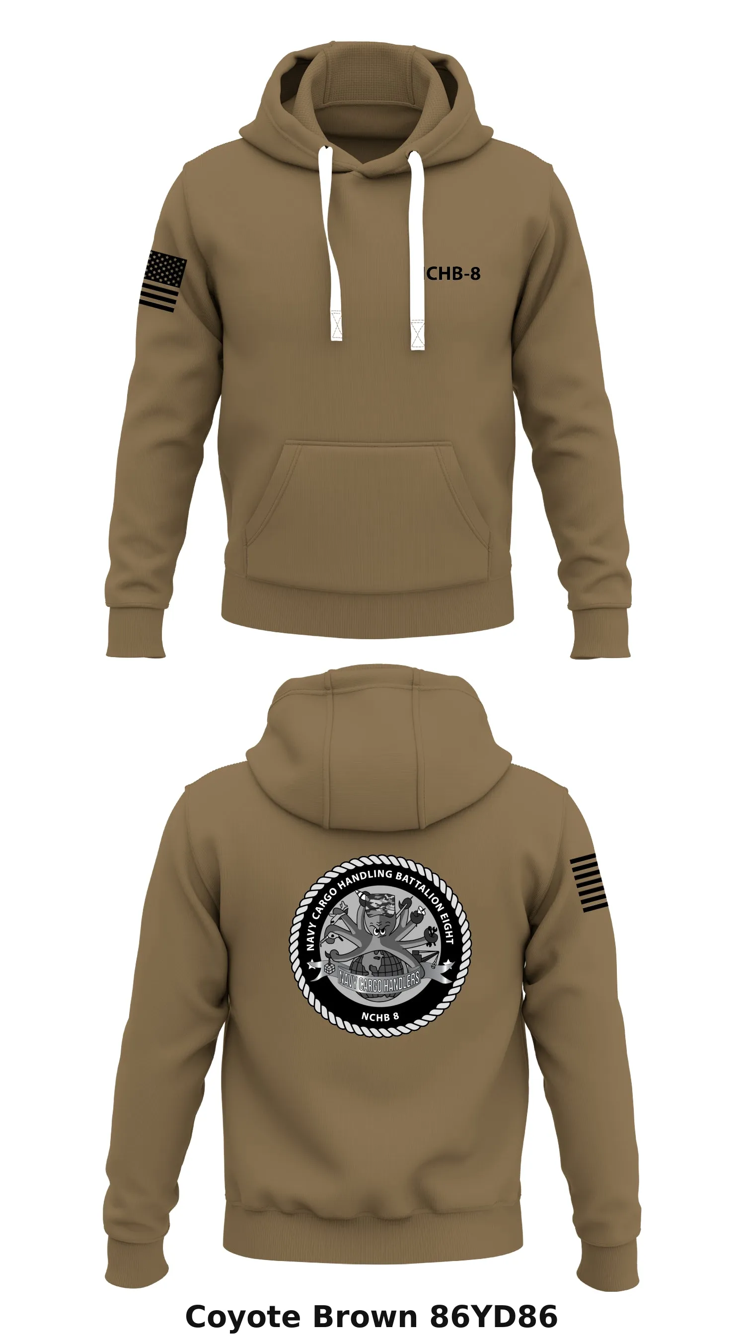 Navy Cargo Handling Battalion 8  Store 1  Core Men's Hooded Performance Sweatshirt - 86YD86