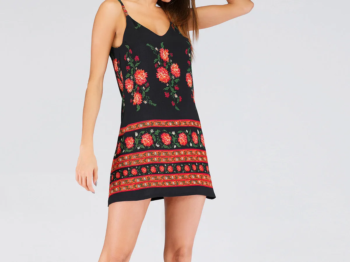 New Suspender Positioning Flower Dress