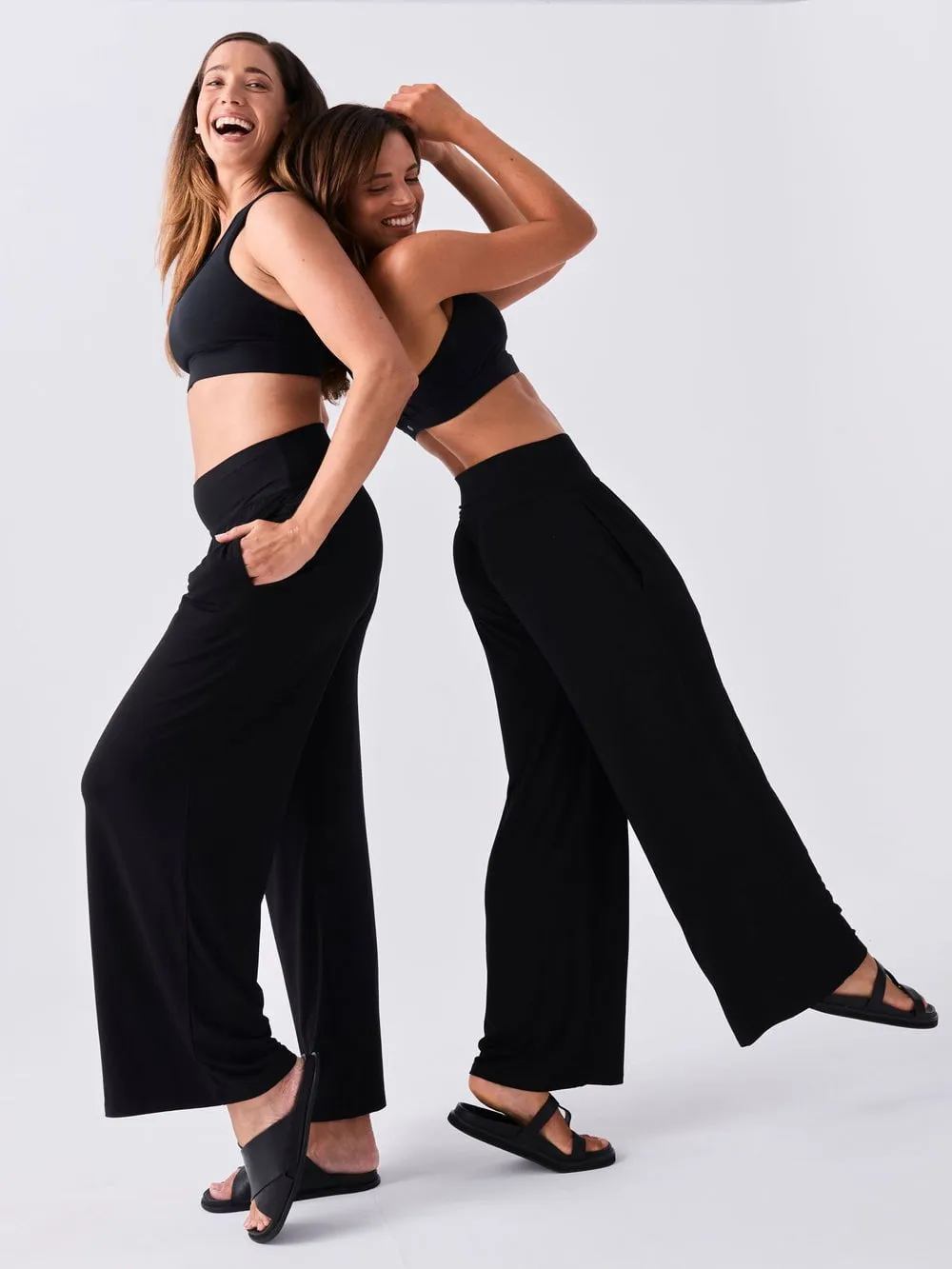 Nomad Modal Wide Leg Pant - Black