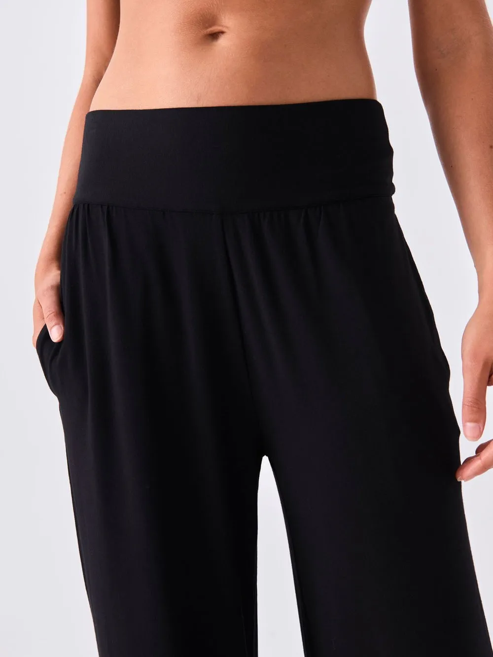 Nomad Modal Wide Leg Pant - Black