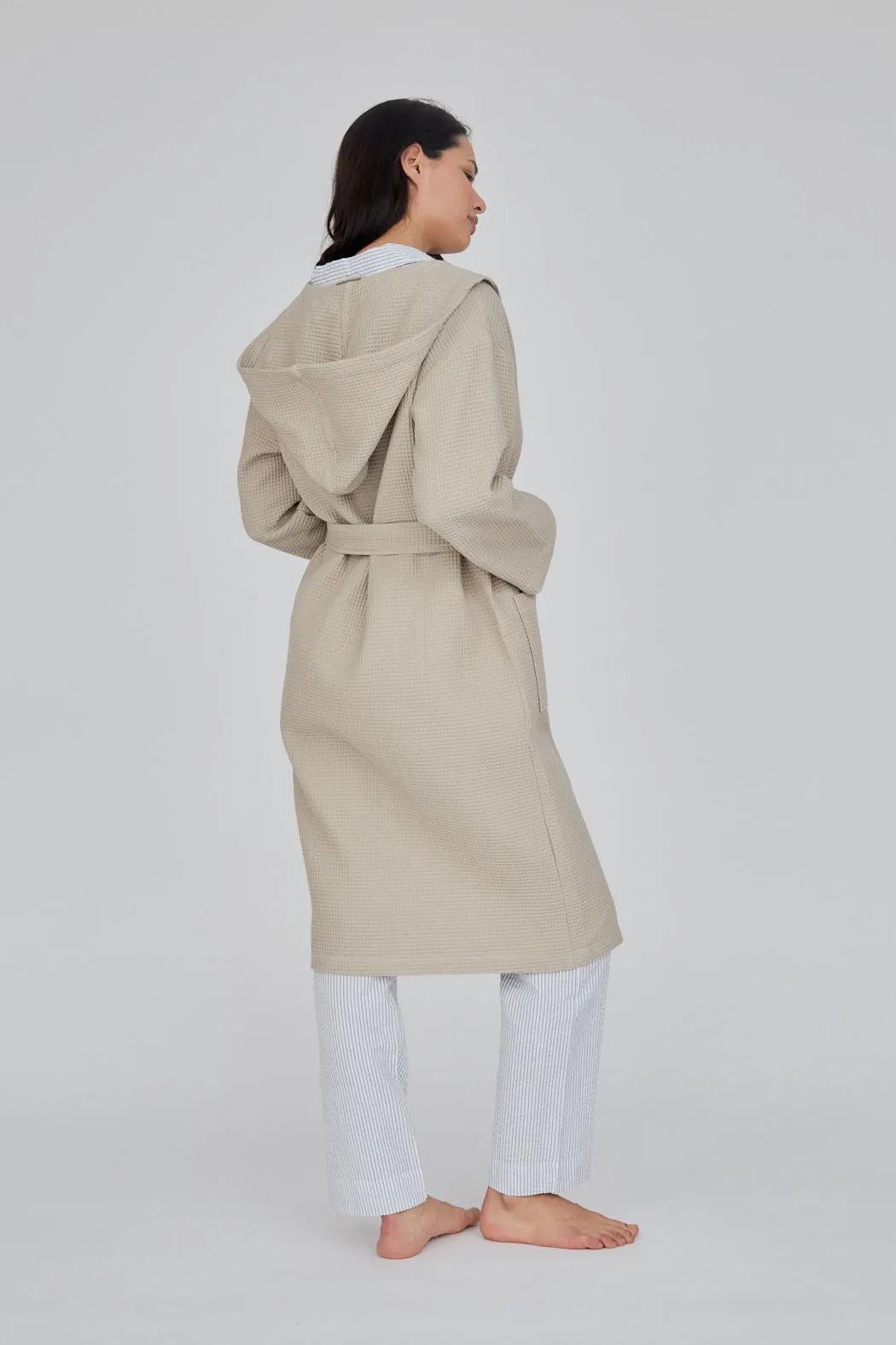 Nora Long Robe GOTS - Feather Gray