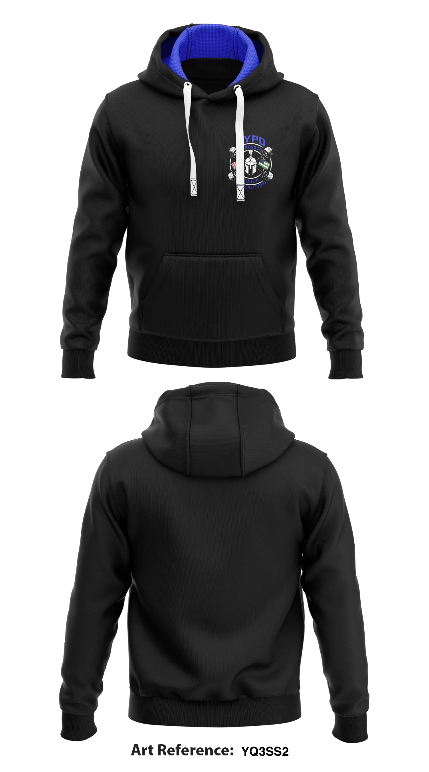 NYPD Powerlifting   Core Men's Hooded Performance Sweatshirt - YQ3ss2
