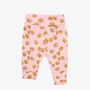 Pantalon évolutif rose à motifs Saint-Valentin, bébé||Pink Valentine's Day evolutive pants with all over print, baby