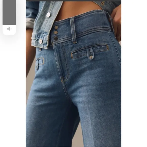 Pilcro Wide Leg Crop Jeans Pants Anthropologie size 31